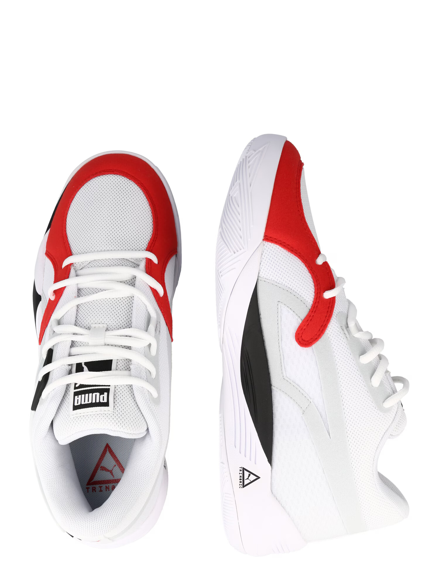 PUMA Športová obuv 'TRC Blaze Court ' striebornosivá / červená / čierna / biela - Pepit.sk