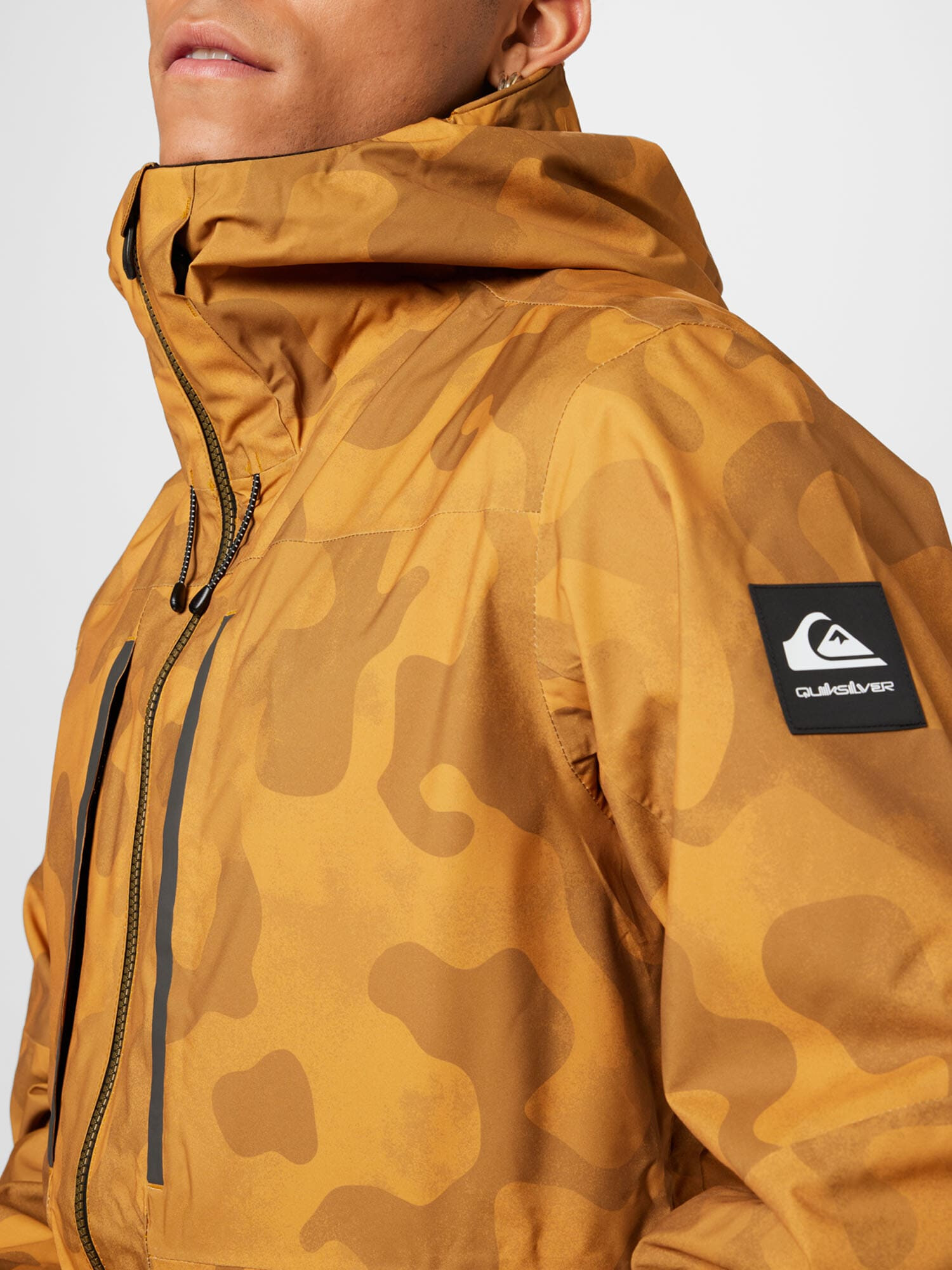 QUIKSILVER Outdoorová bunda 'CARLSON' hnedá / okrová / čierna - Pepit.sk