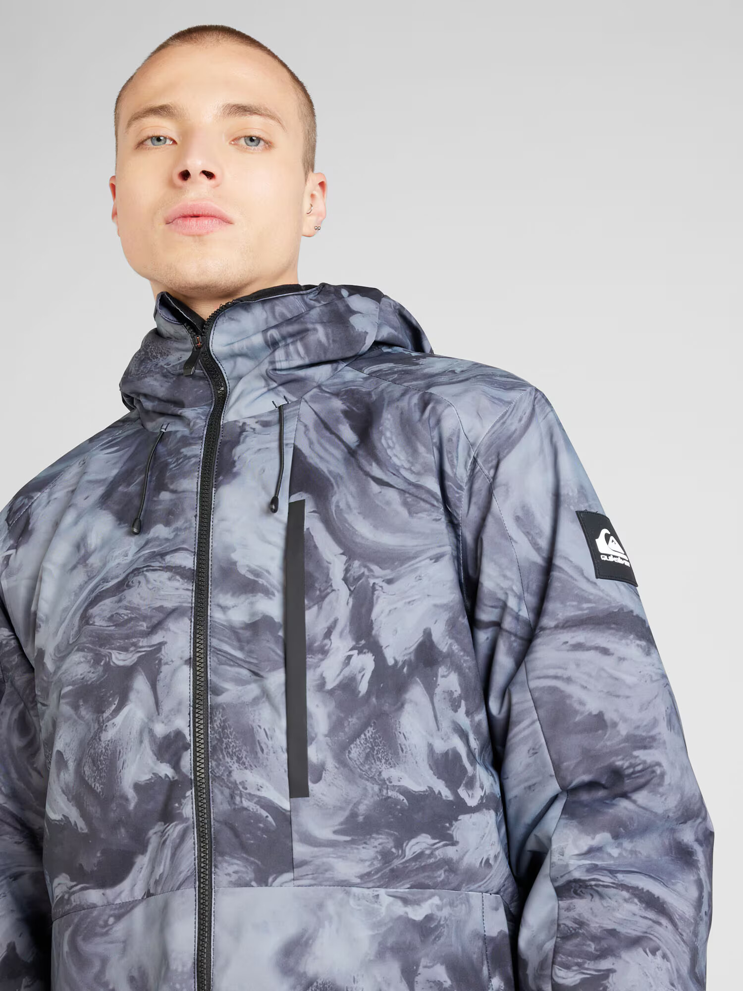 QUIKSILVER Outdoorová bunda 'MISSION' sivá / čierna - Pepit.sk