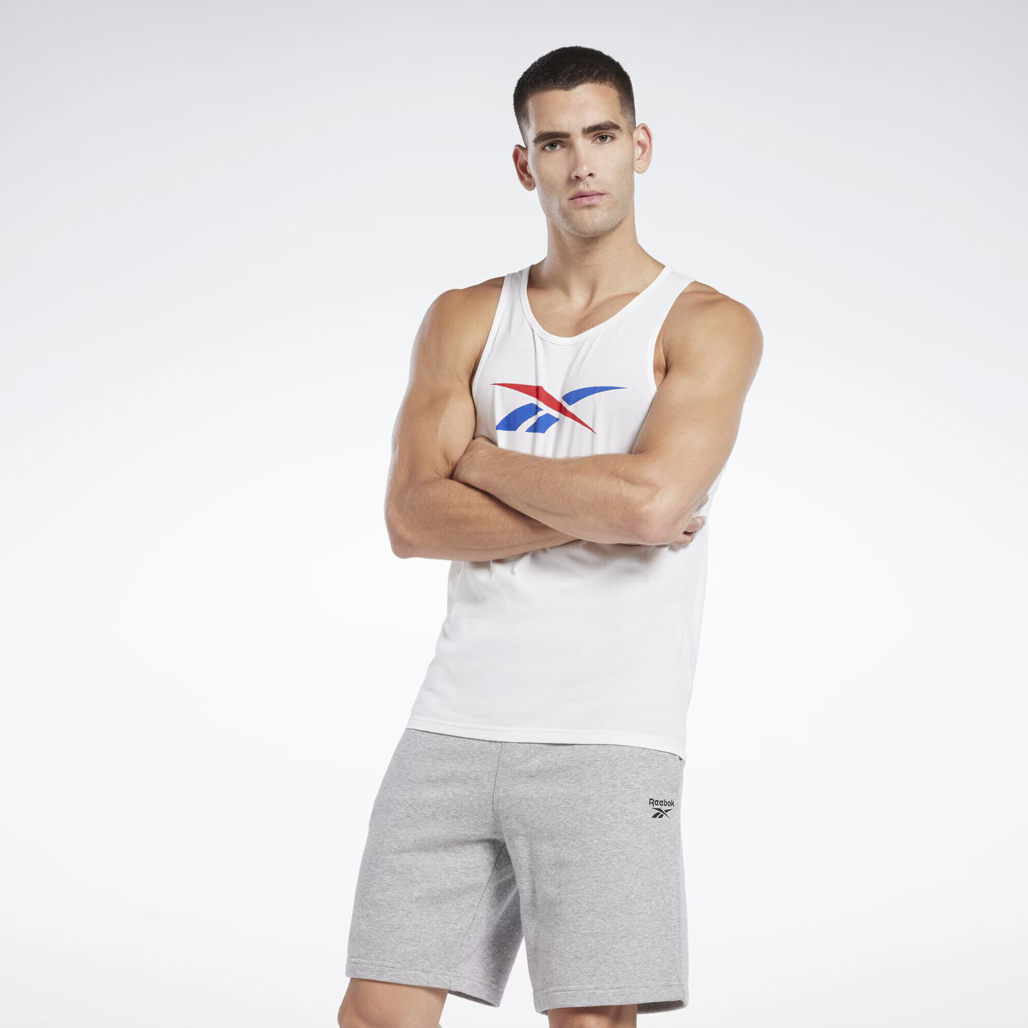 Reebok Sport Funkčné tričko modrá / červená / biela - Pepit.sk