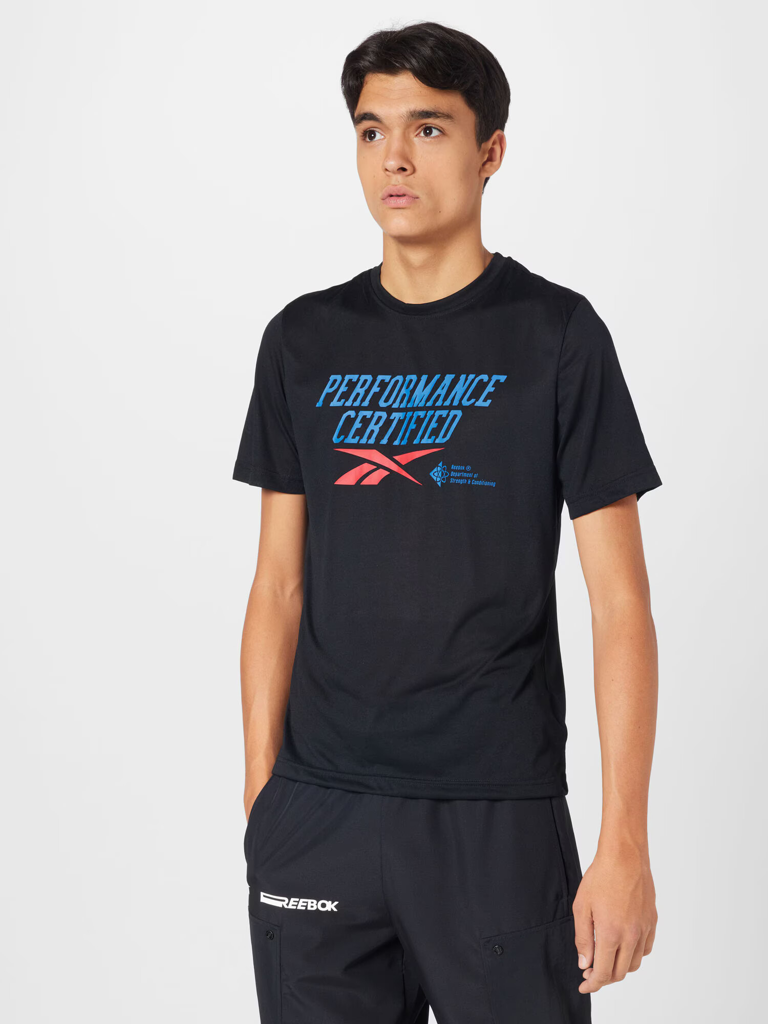 Reebok Sport Funkčné tričko modrá / červená / čierna - Pepit.sk