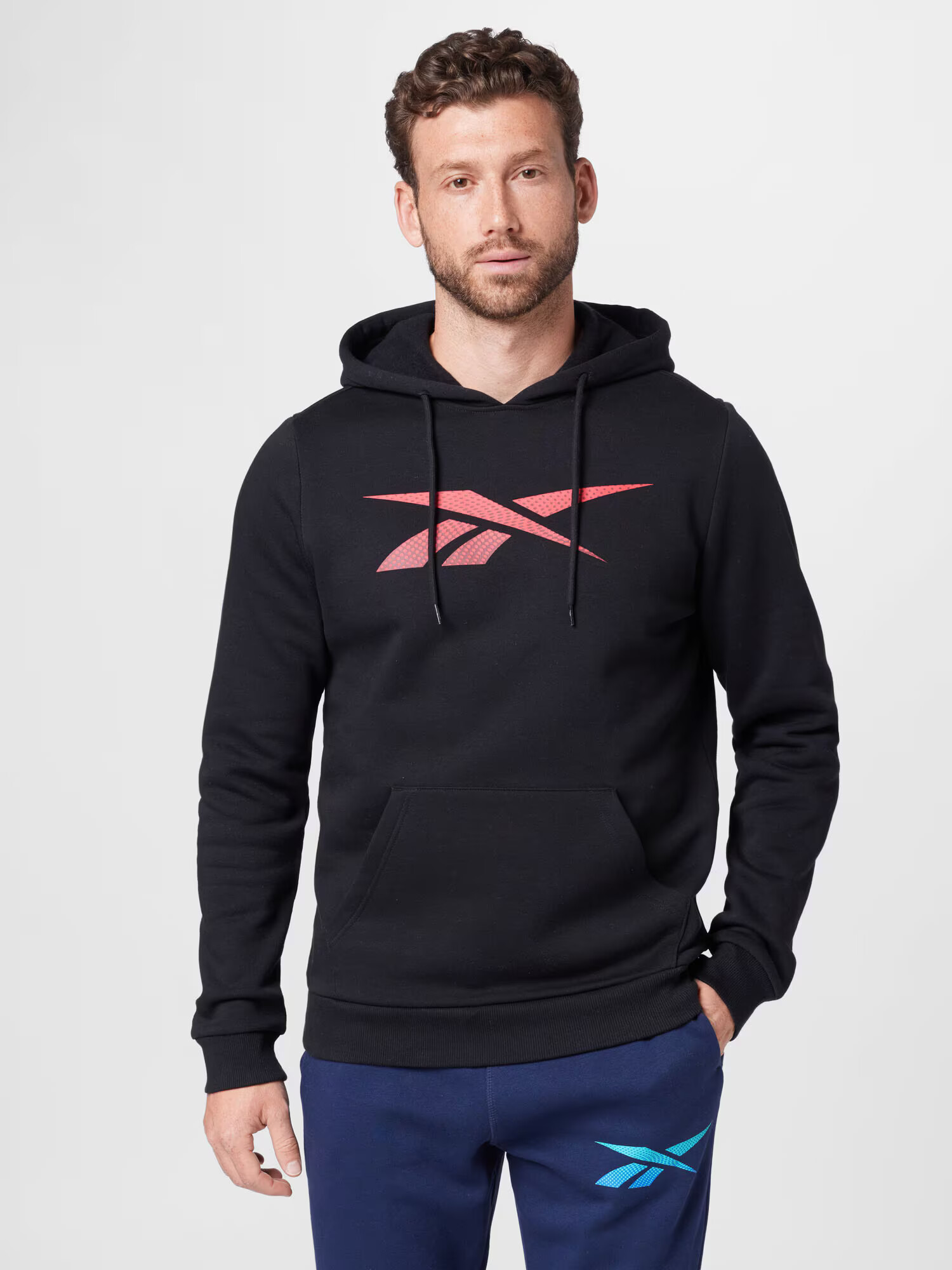 Reebok Sport Športová mikina červená / čierna - Pepit.sk