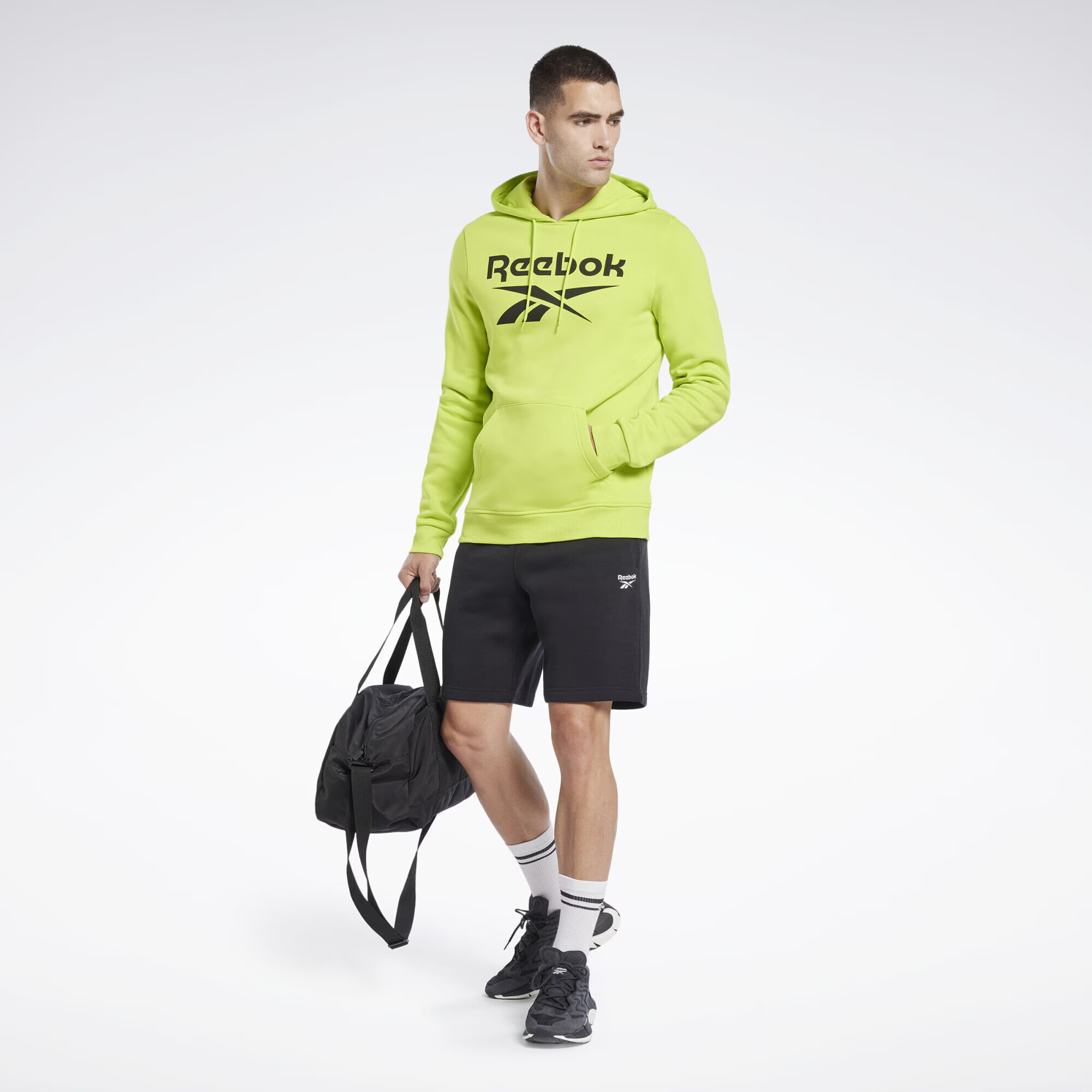 Reebok Sport Športová mikina 'Identity' žltá / čierna - Pepit.sk