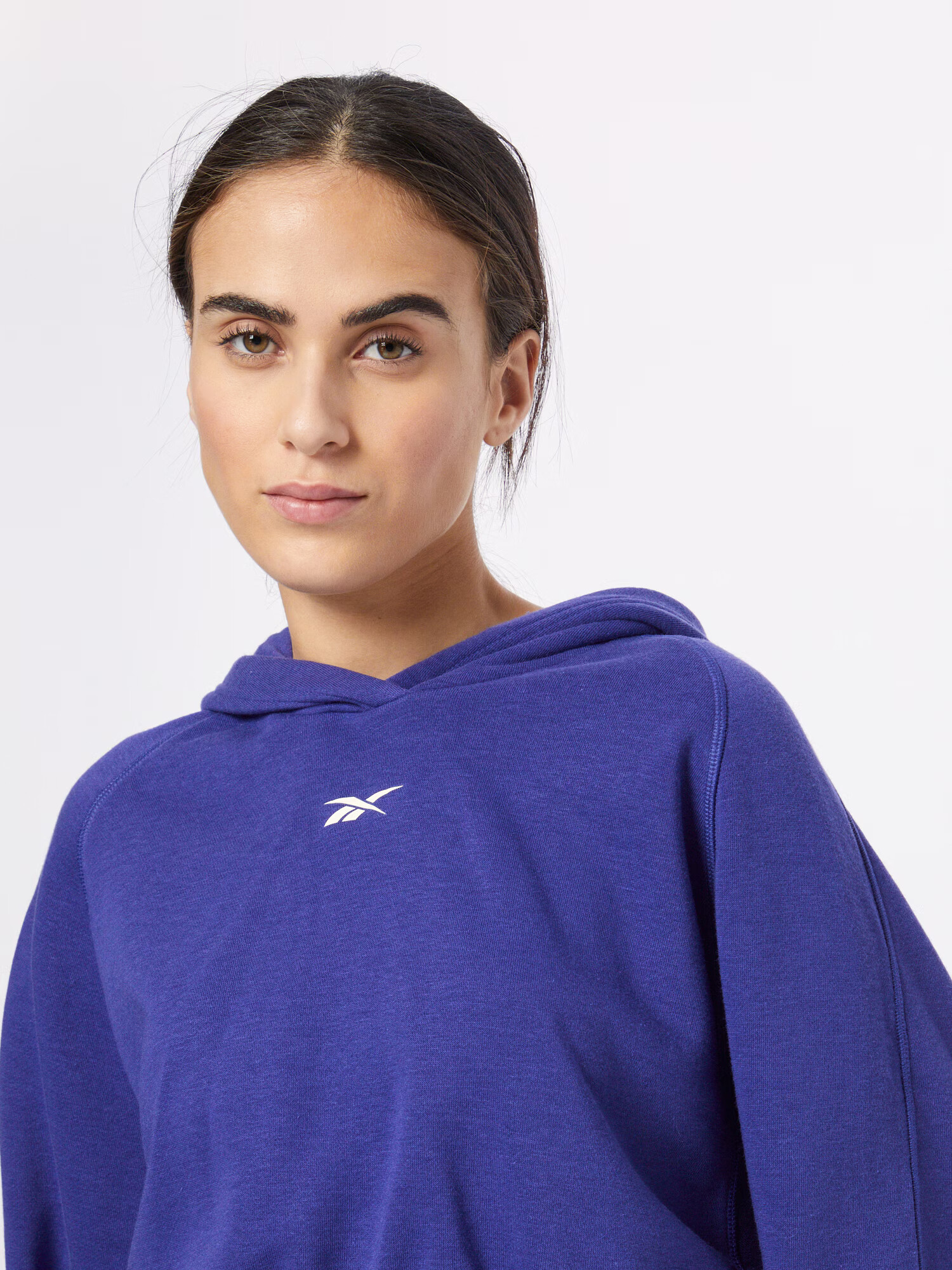 Reebok Sport Športová mikina modrofialová / biela - Pepit.sk