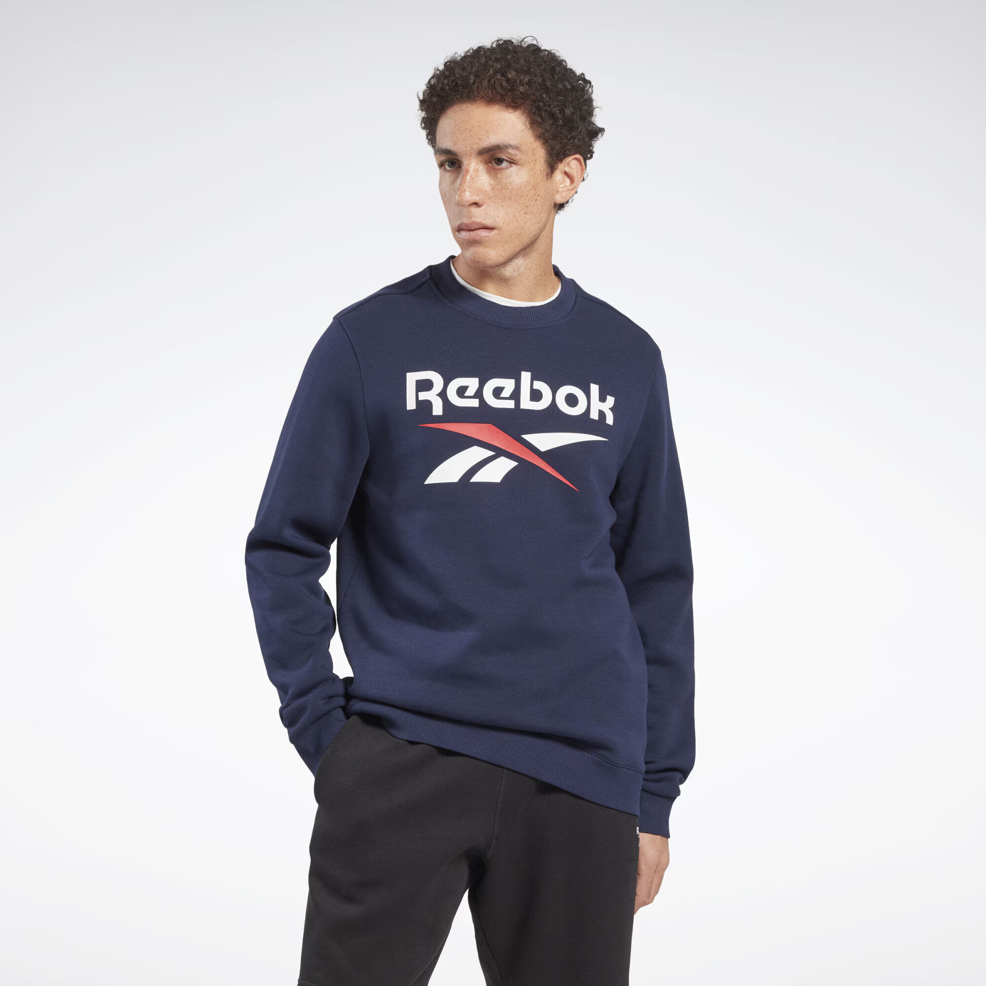 Reebok Sport Športová mikina námornícka modrá / červená / biela - Pepit.sk