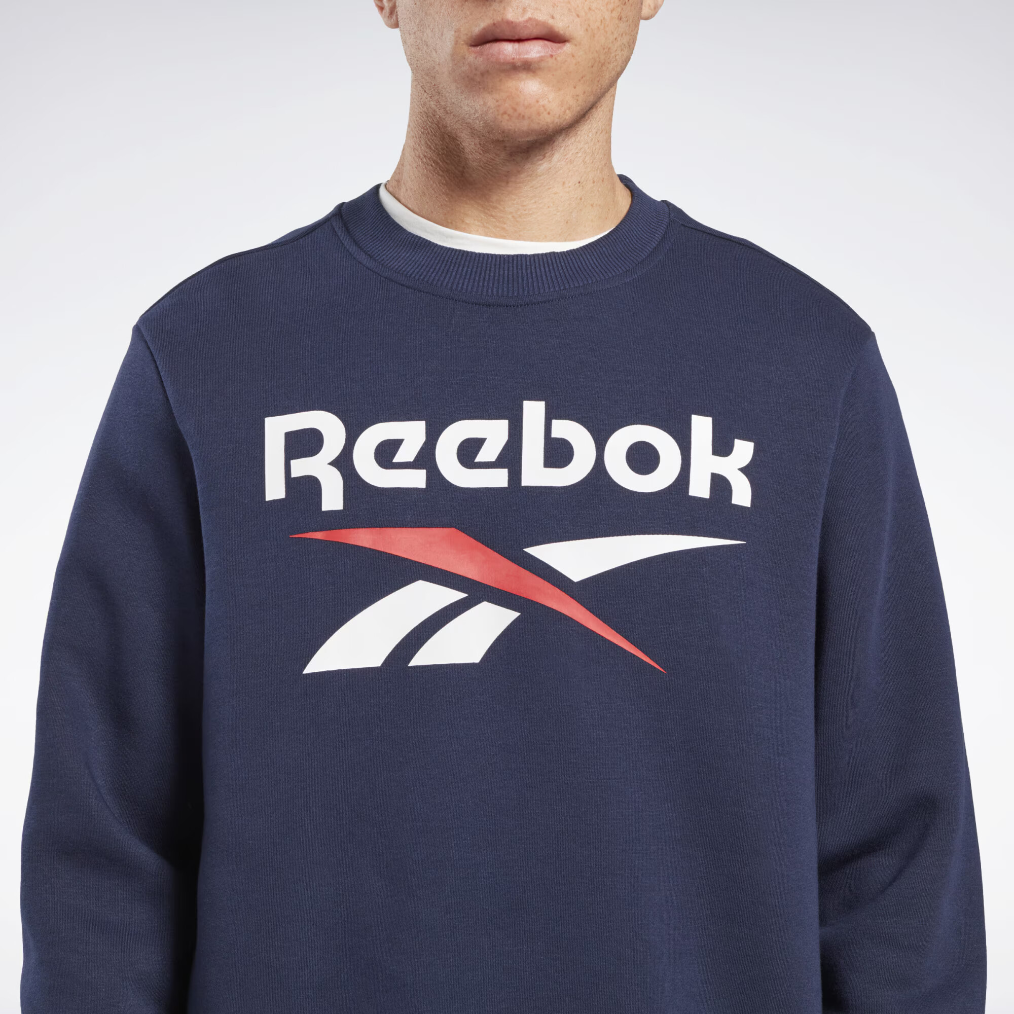 Reebok Sport Športová mikina námornícka modrá / červená / biela - Pepit.sk