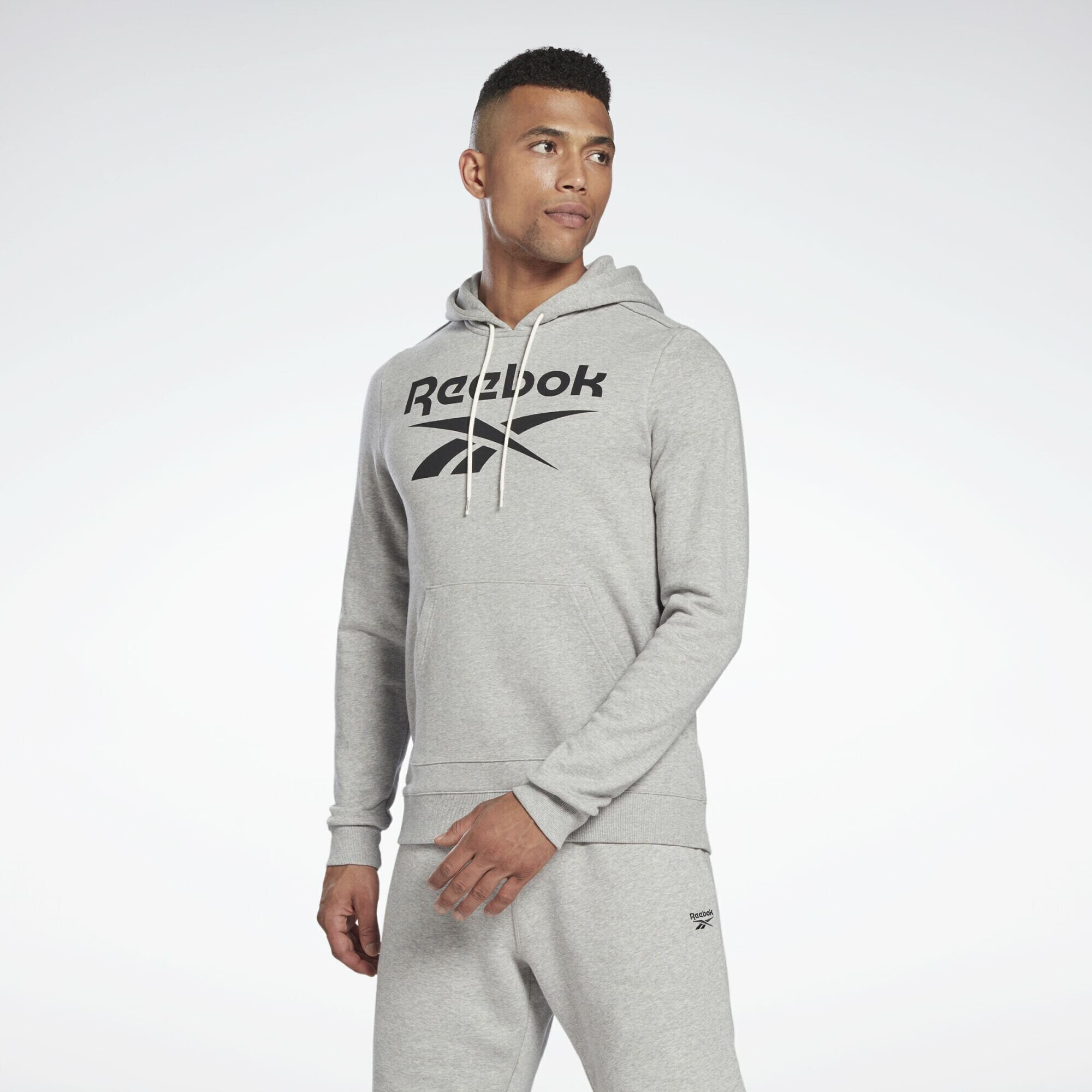 Reebok Sport Športová mikina sivá / čierna - Pepit.sk