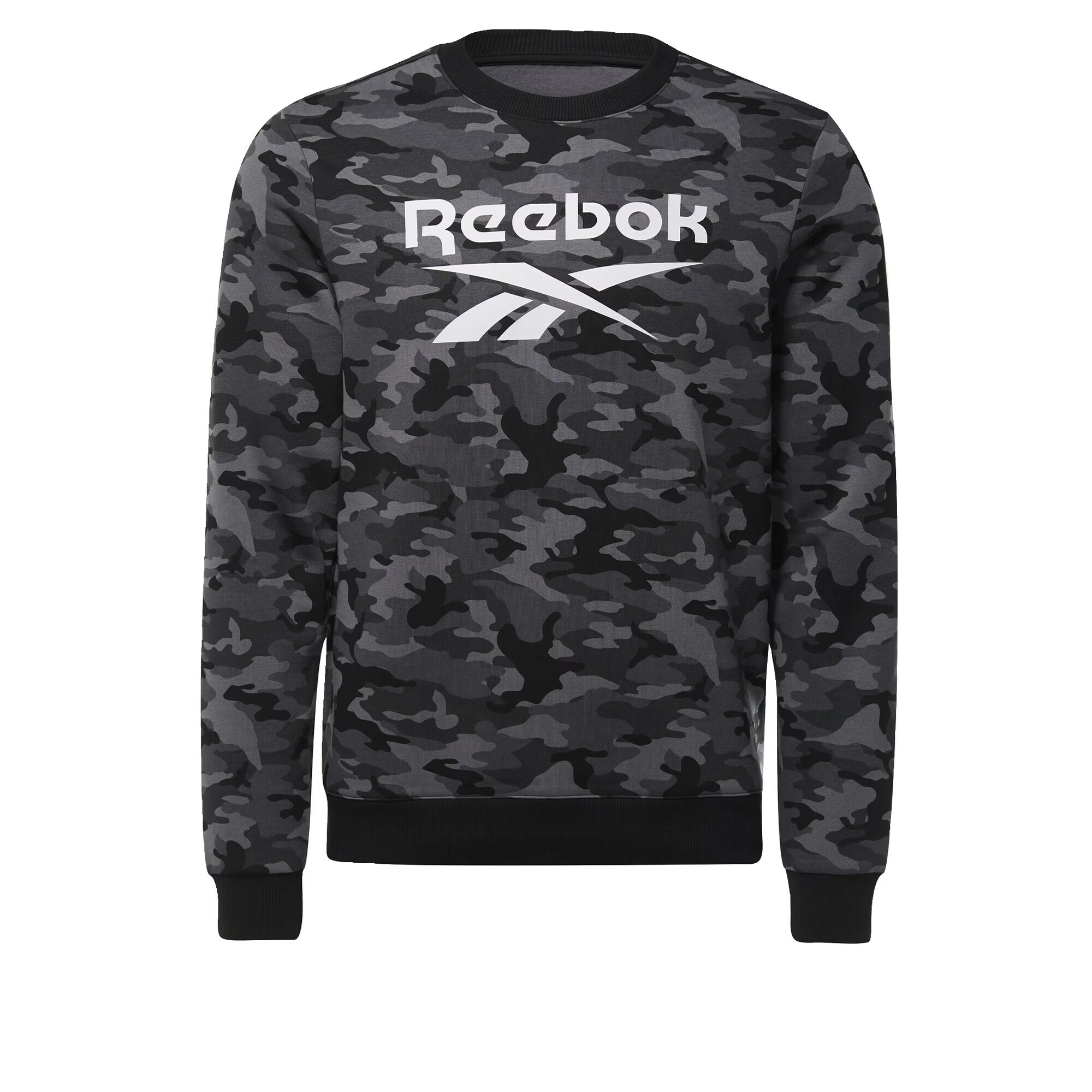 Reebok Sport Športová mikina sivá / čierna / biela - Pepit.sk