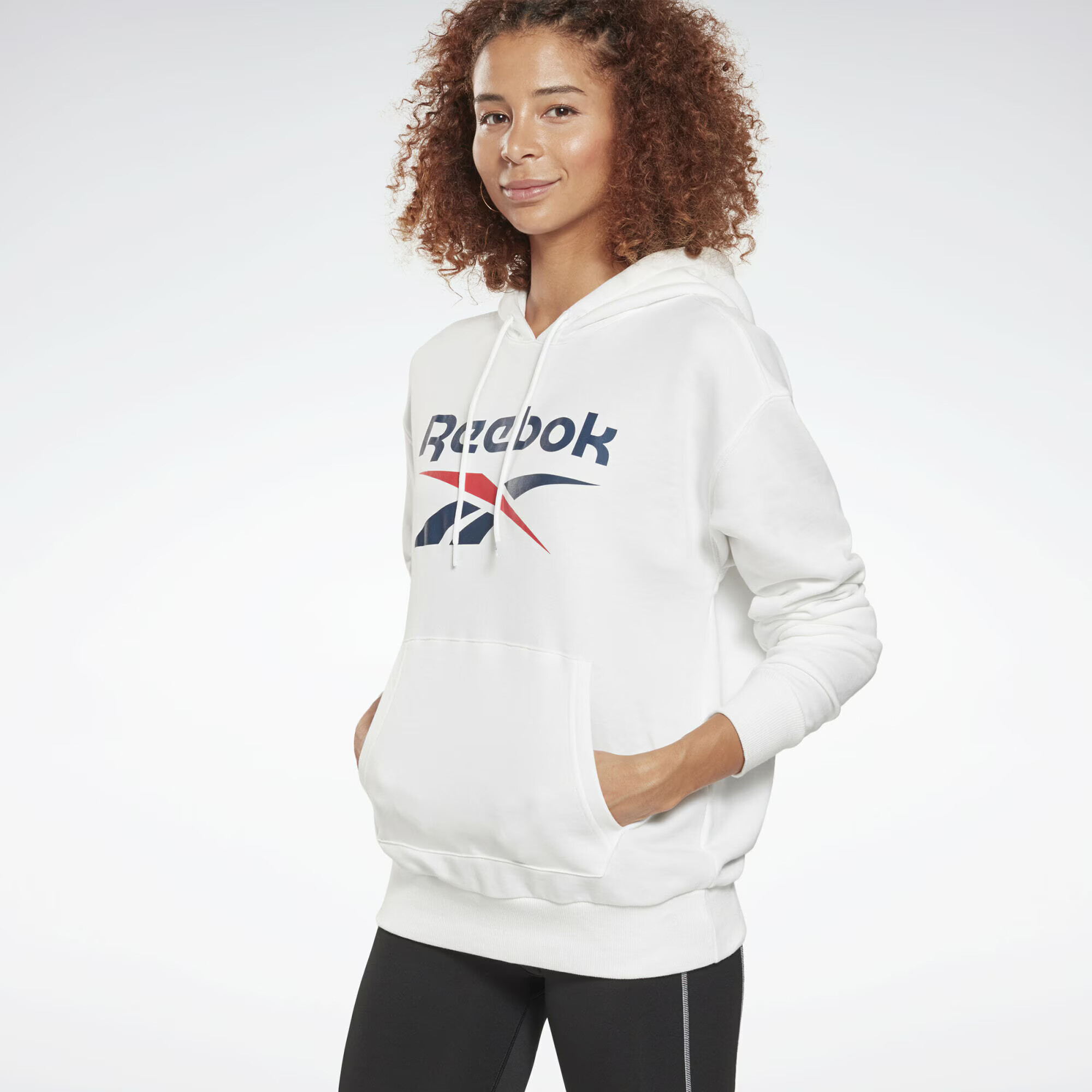 Reebok Sport Športová mikina tmavomodrá / červená / biela - Pepit.sk