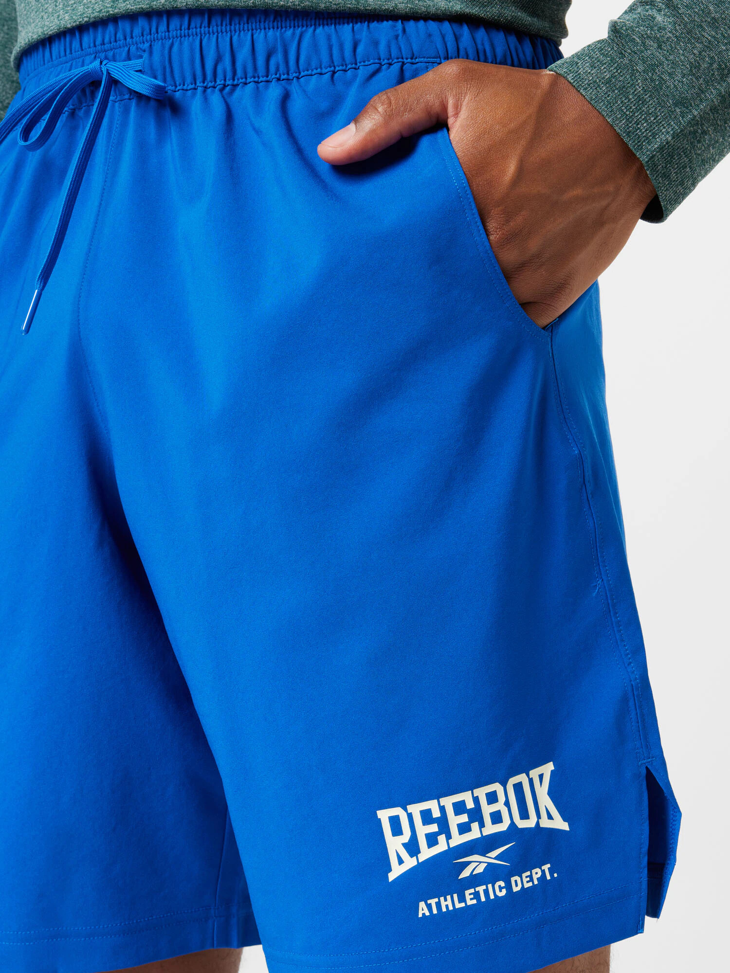 Reebok Sport Športové nohavice modrá / biela - Pepit.sk