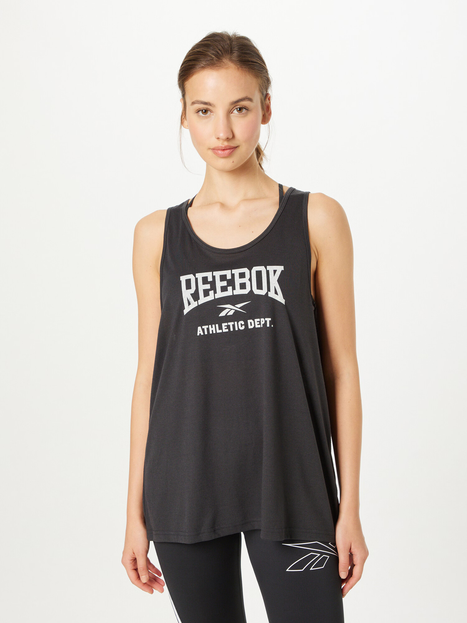 Reebok Sport Športový top 'WOR Supremium Tank IN' čierna / biela - Pepit.sk