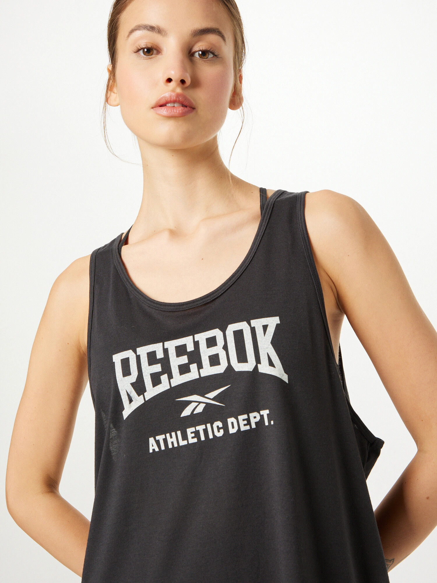 Reebok Sport Športový top 'WOR Supremium Tank IN' čierna / biela - Pepit.sk