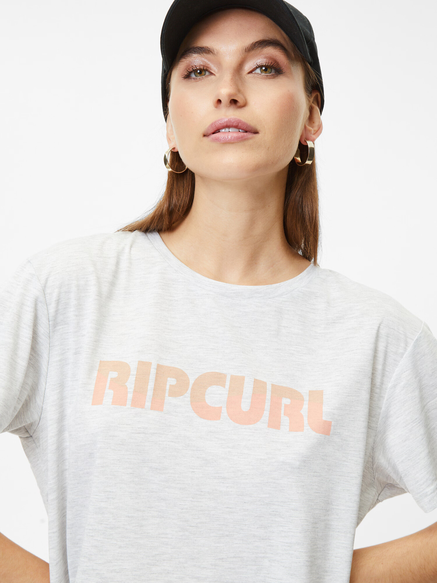 RIP CURL Funkčné tričko 'VAPORCOOL' svetlosivá / pastelovo oranžová - Pepit.sk