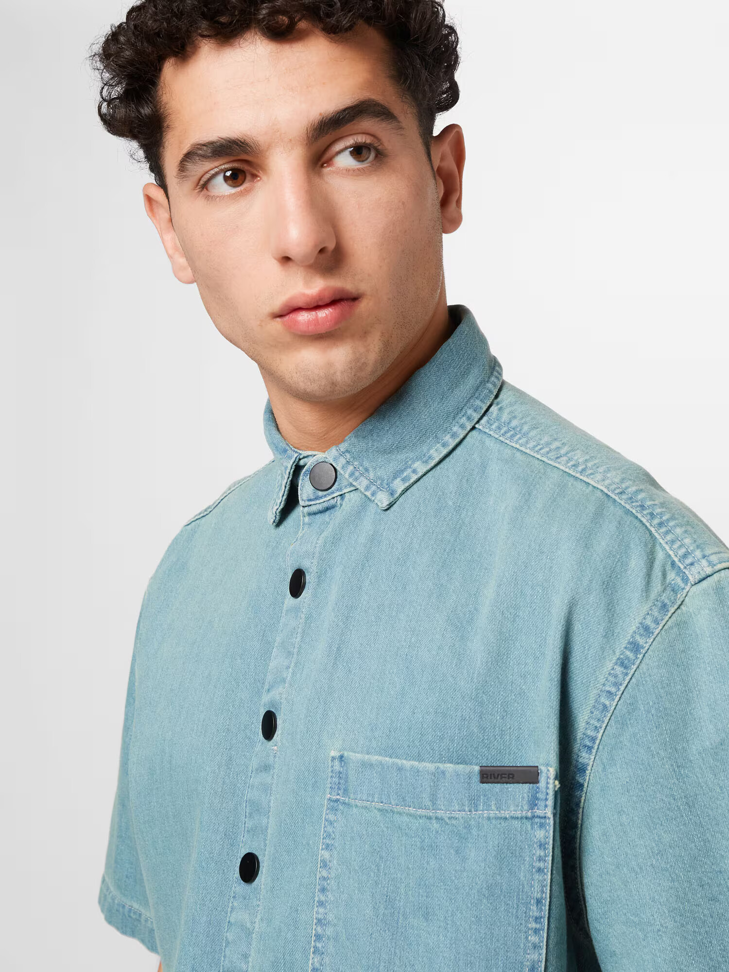 River Island Košeľa modrá denim - Pepit.sk