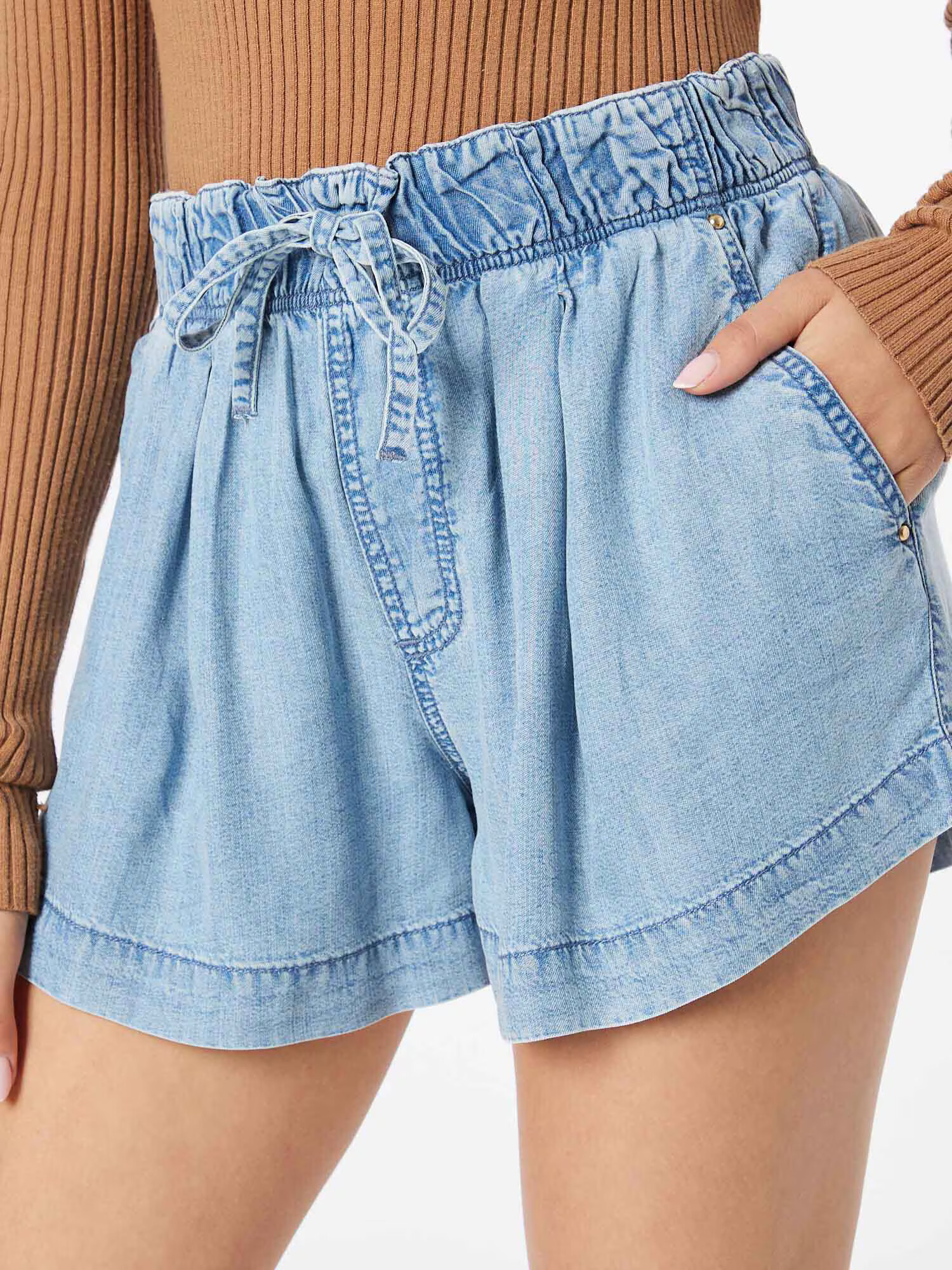 River Island Plisované rifle modrá denim - Pepit.sk