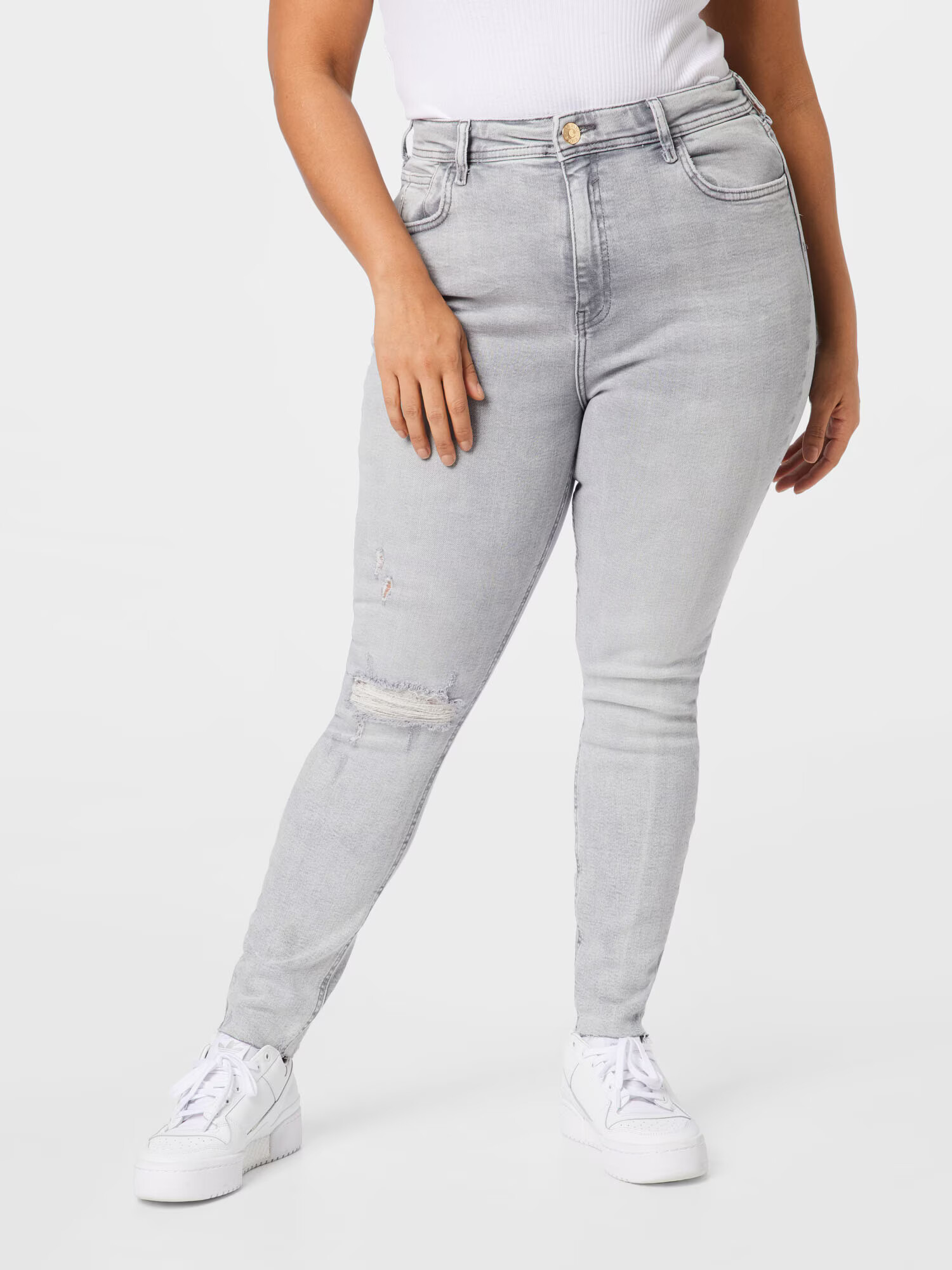 River Island Plus Džínsy sivý denim - Pepit.sk