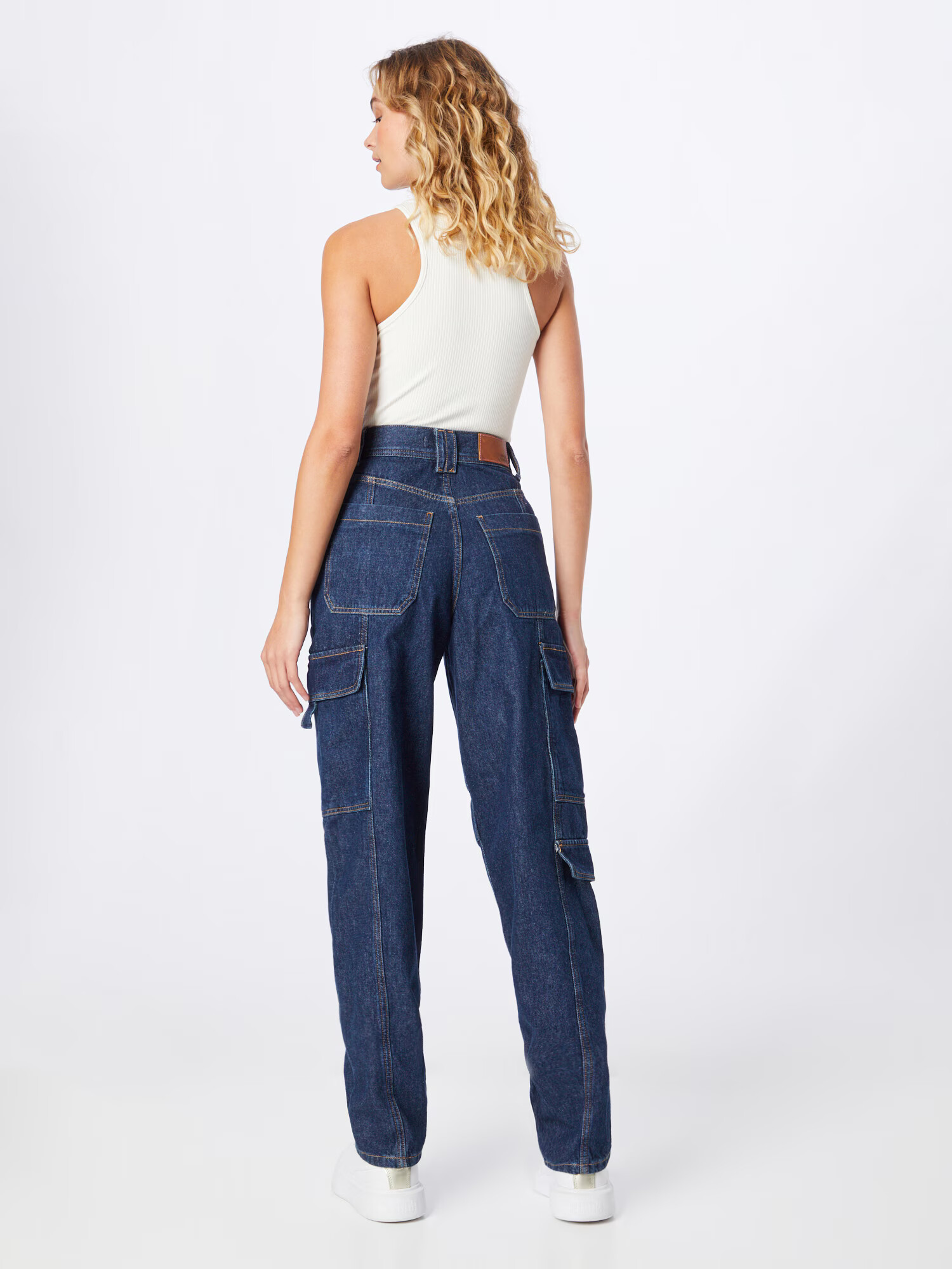 River Island Rifľové kapsáče modrá denim - Pepit.sk