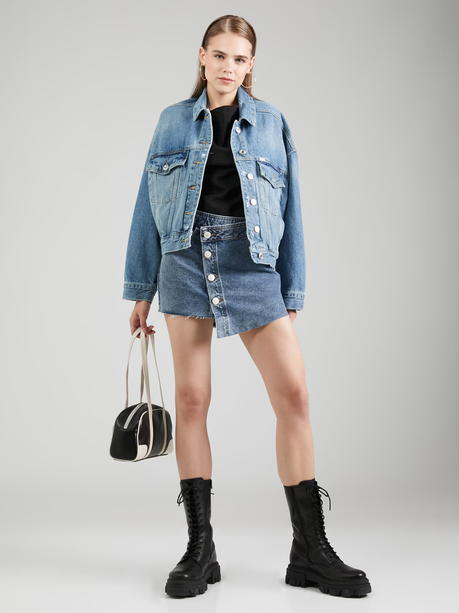 River Island Sukňa modrá denim - Pepit.sk