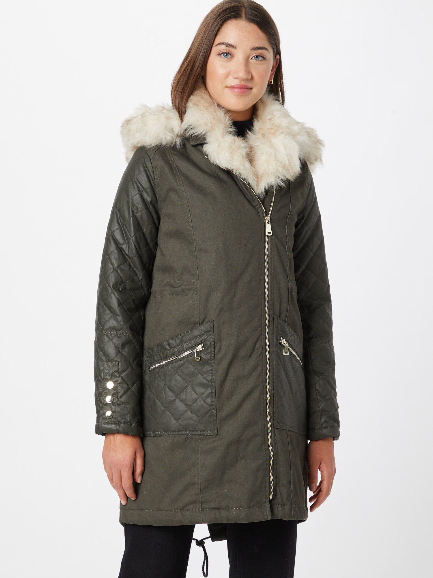 River Island Zimná parka kaki - Pepit.sk