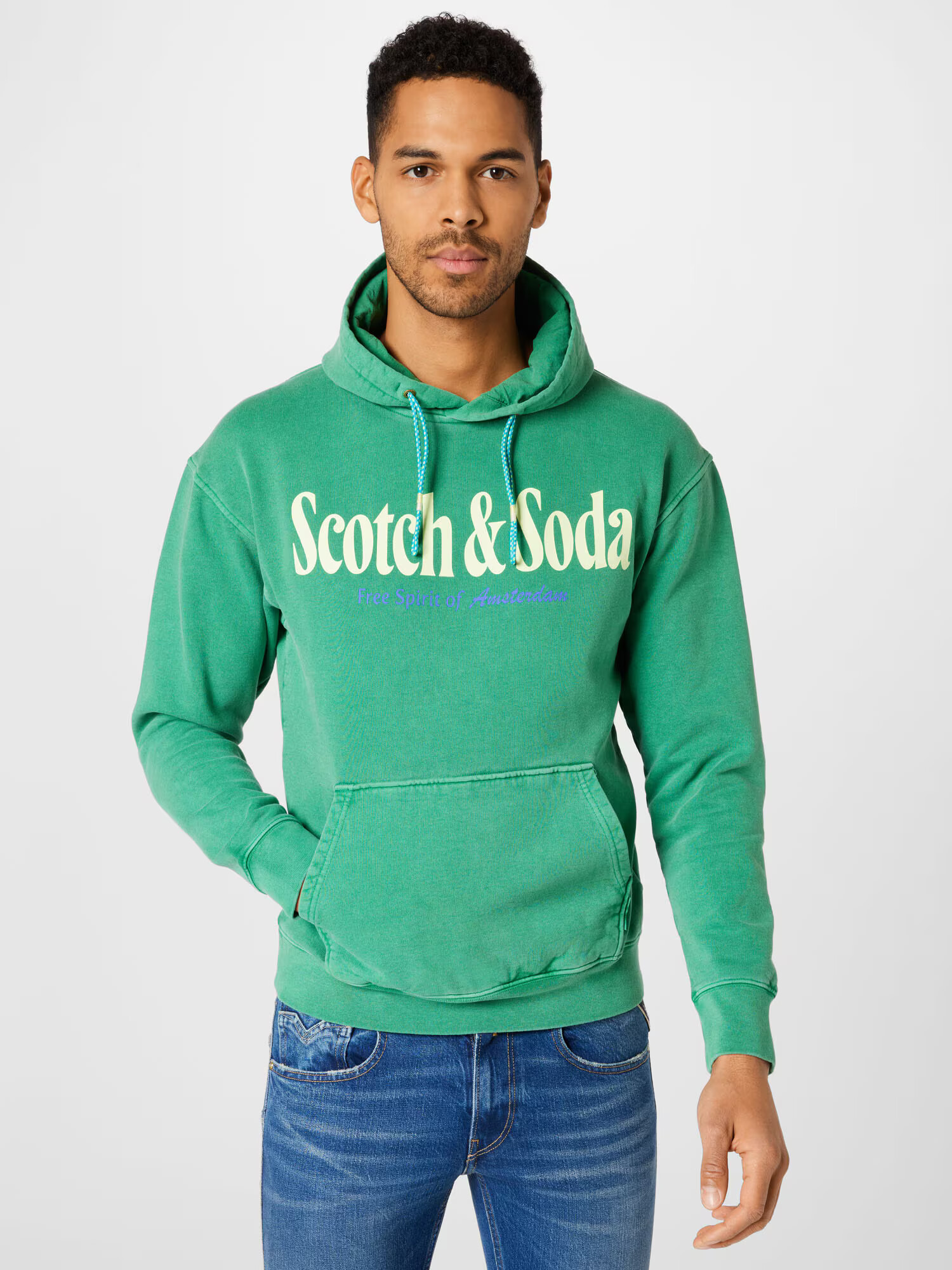 SCOTCH & SODA Mikina krémová / modrosivá / zelená - Pepit.sk