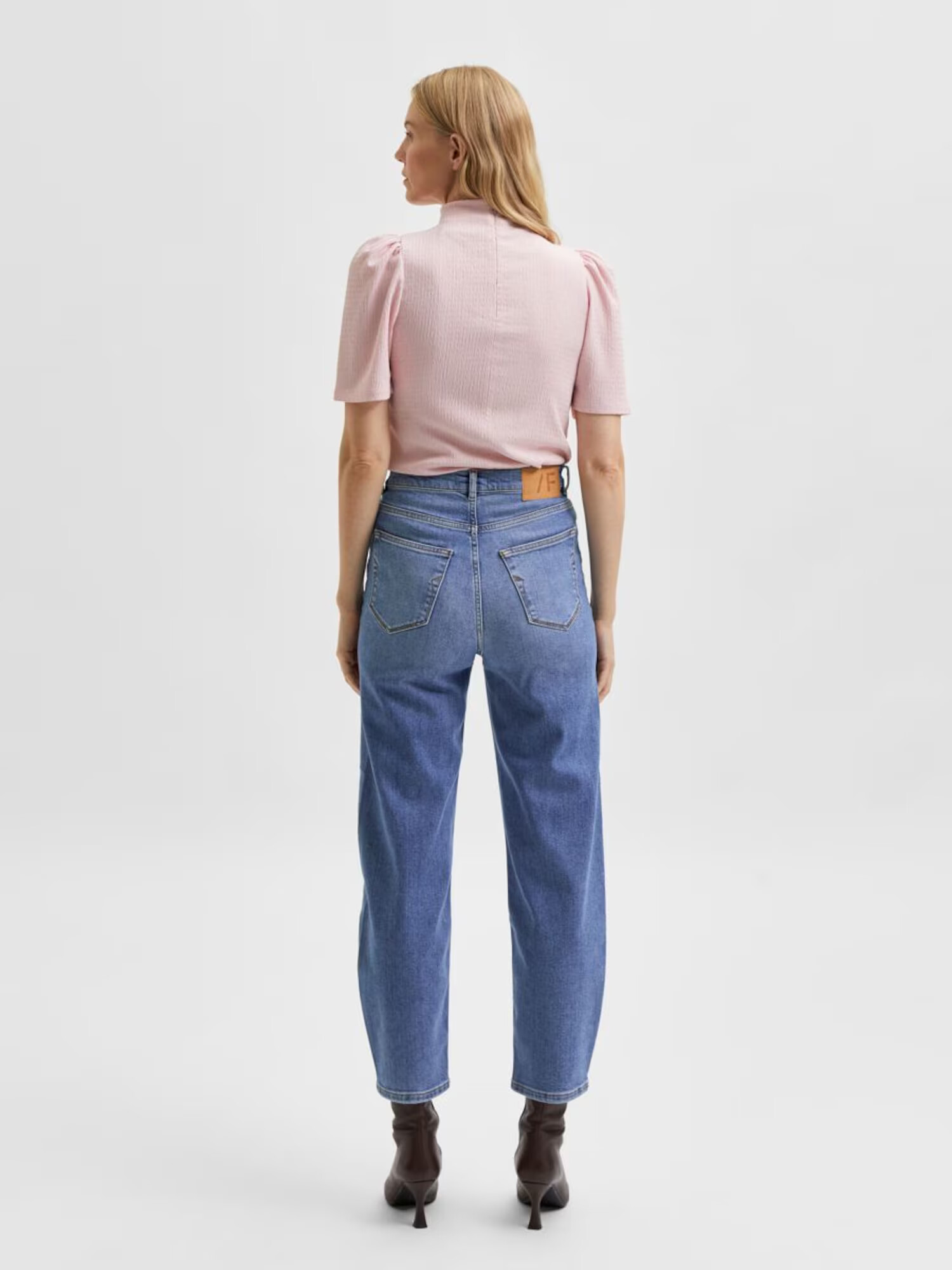 Selected Femme Petite Džínsy 'Karla' modrá denim - Pepit.sk