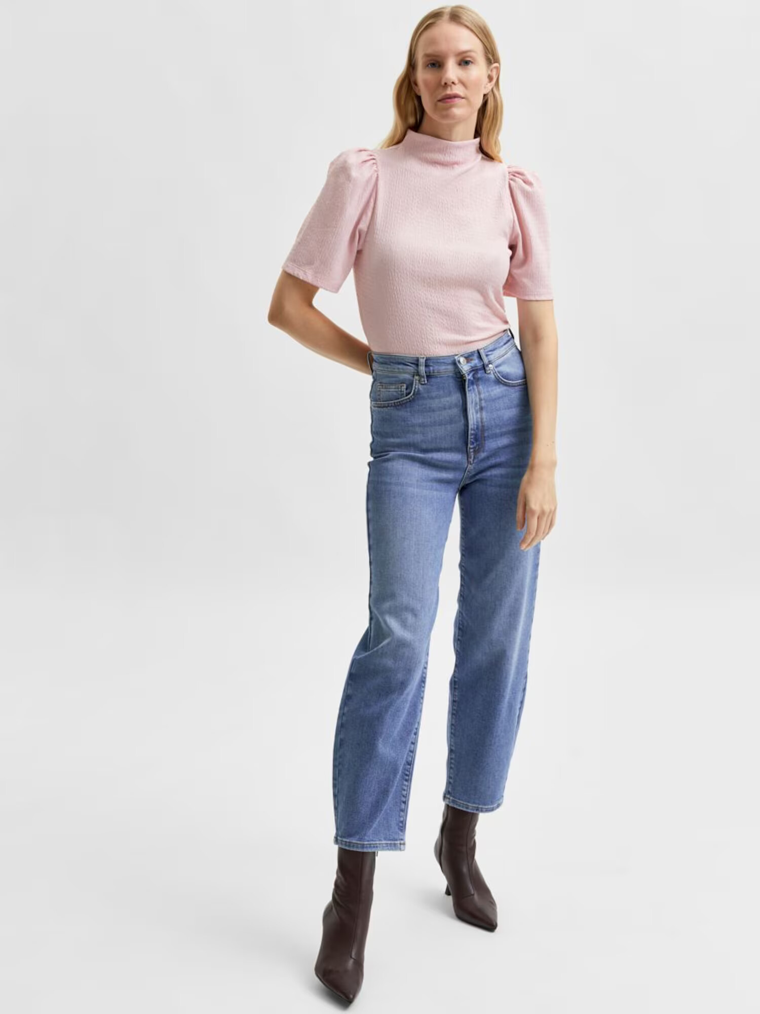 Selected Femme Petite Džínsy 'Karla' modrá denim - Pepit.sk