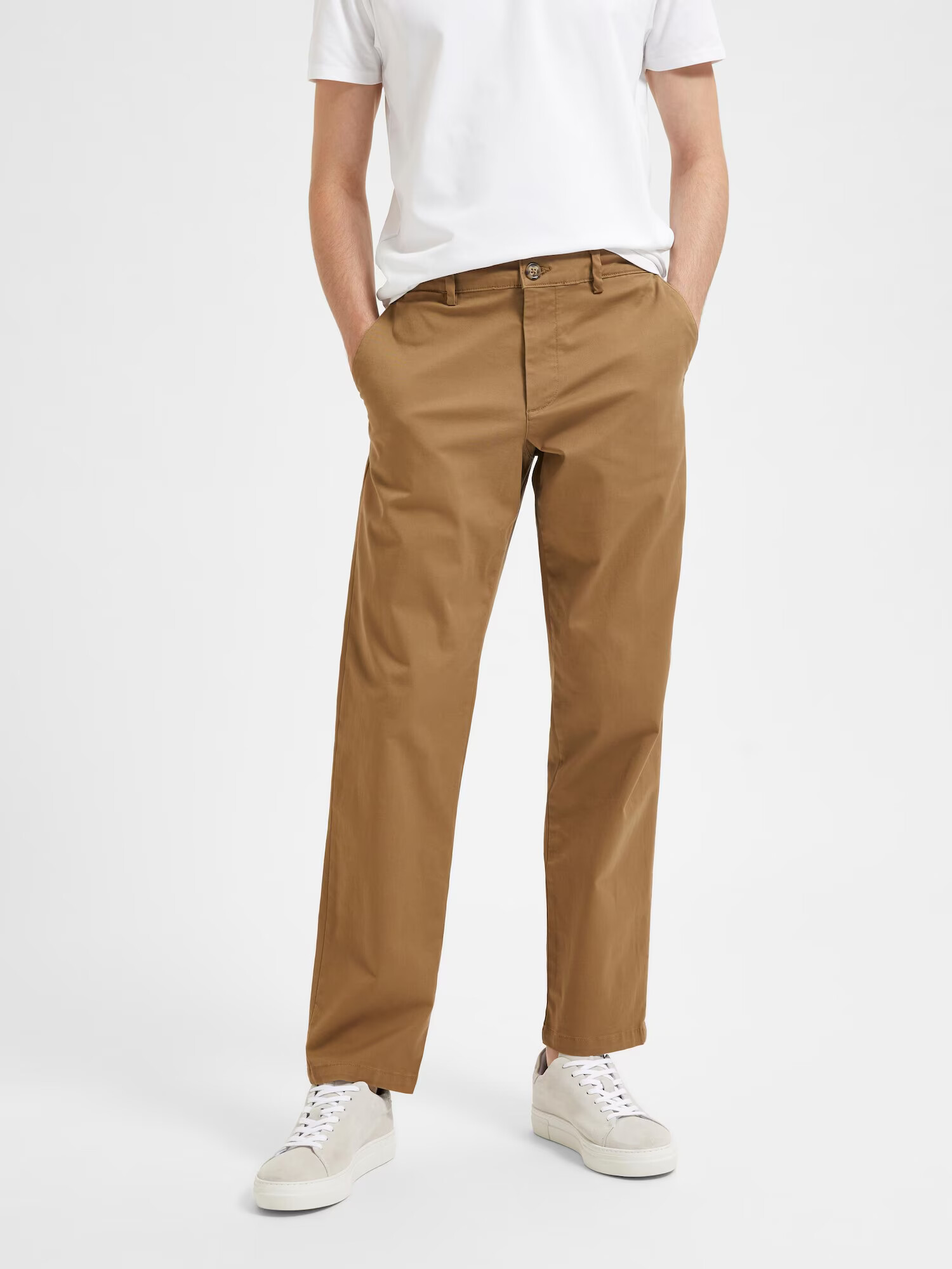 SELECTED HOMME Chino nohavice 'New Miles' hnedá - Pepit.sk