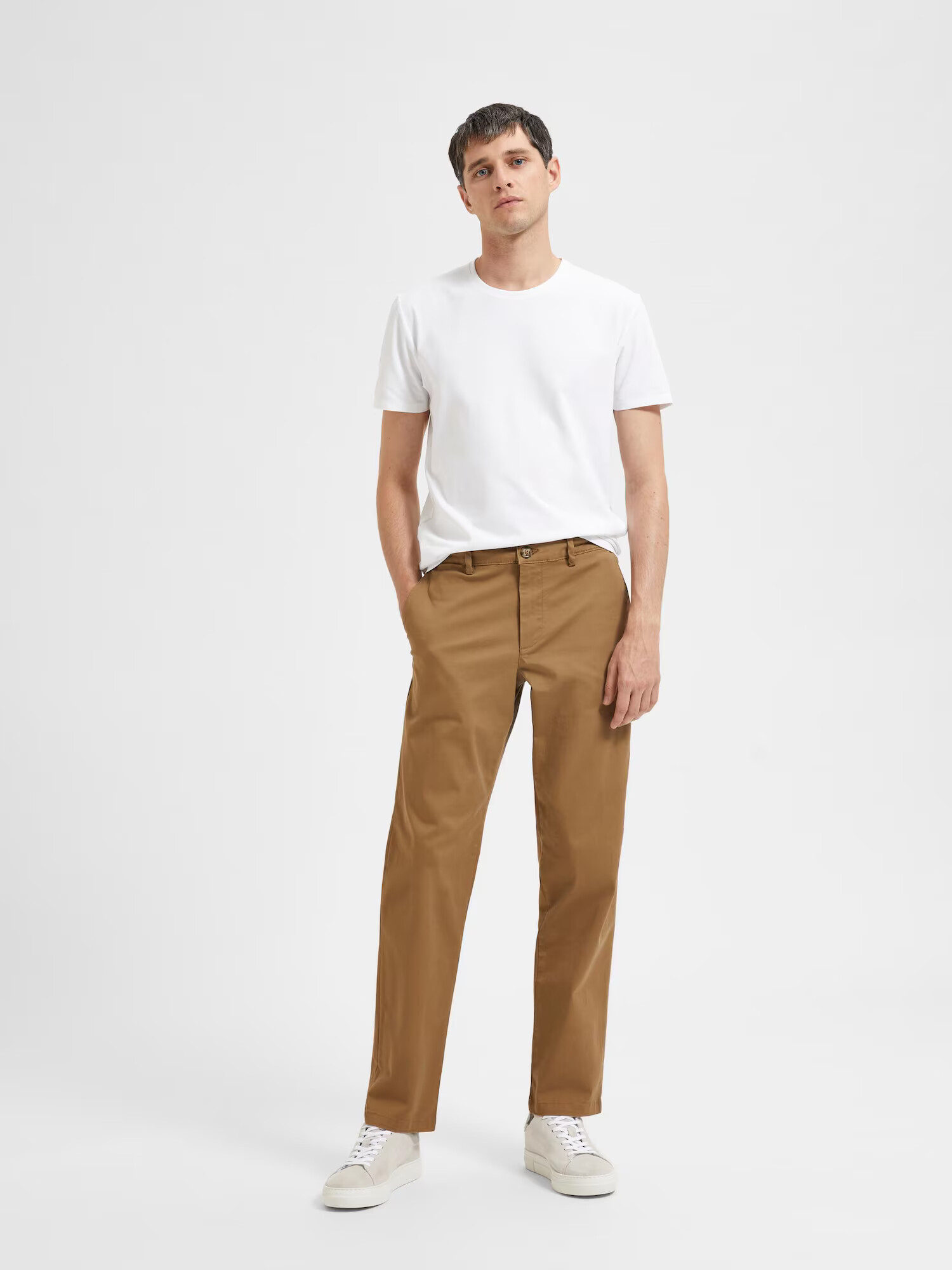 SELECTED HOMME Chino nohavice 'New Miles' hnedá - Pepit.sk