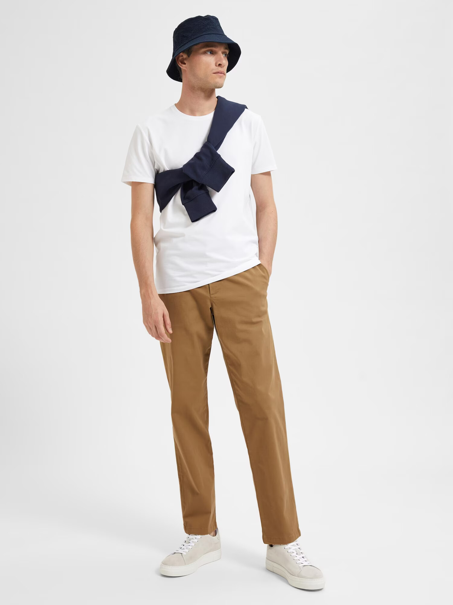 SELECTED HOMME Chino nohavice 'New Miles' hnedá - Pepit.sk