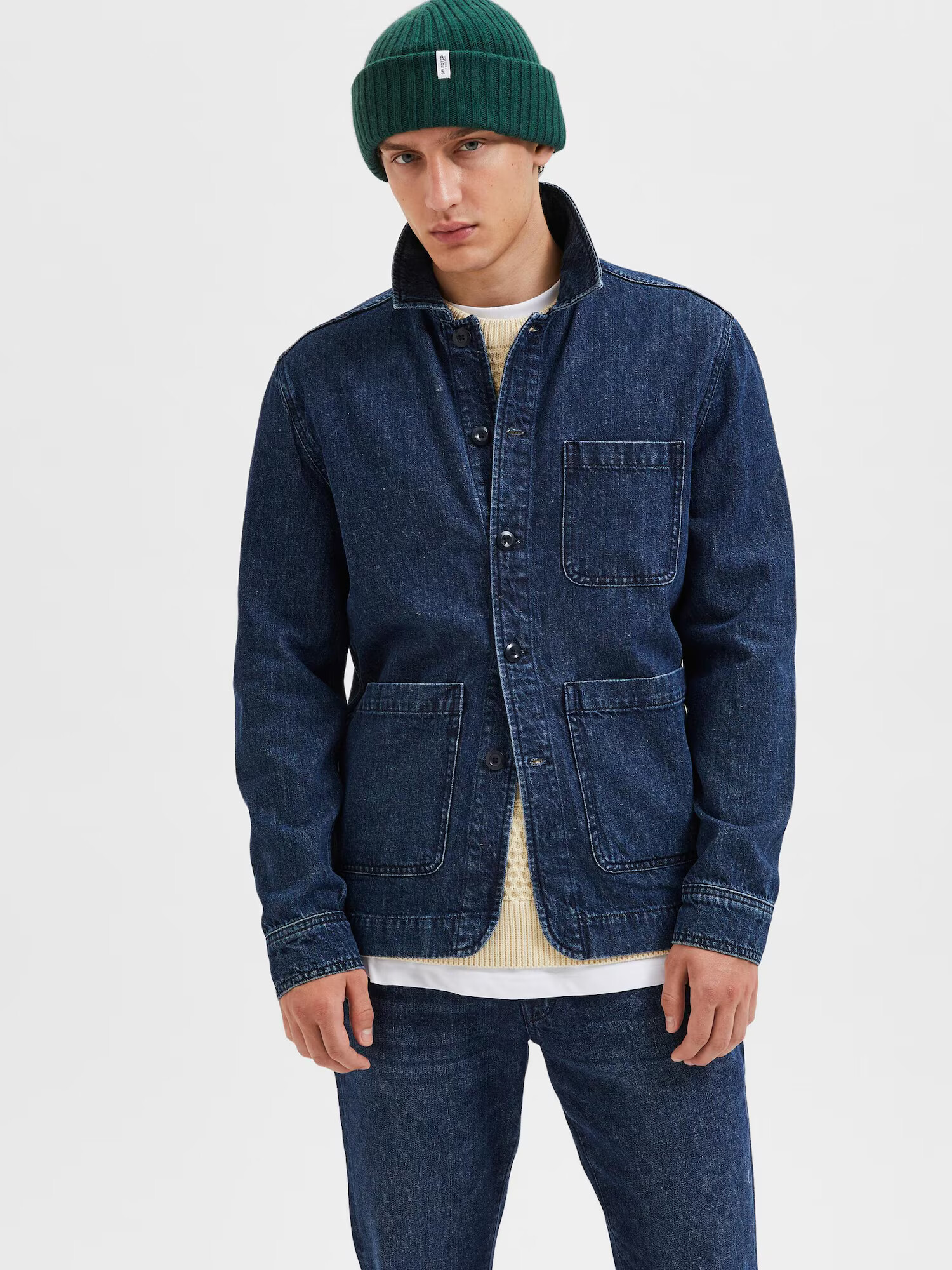 SELECTED HOMME Prechodná bunda 'Benjamin' modrá denim - Pepit.sk