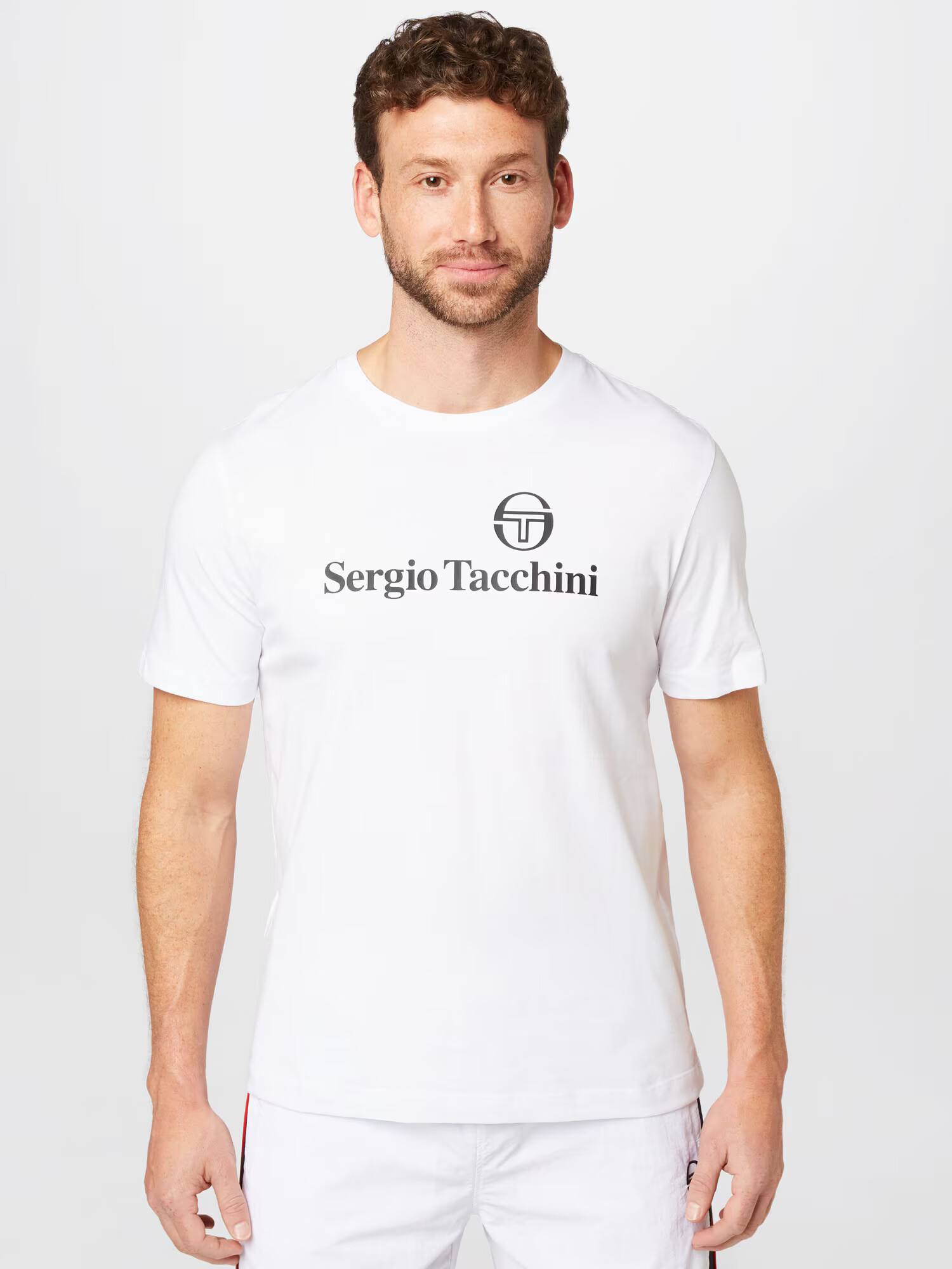 Sergio Tacchini Funkčné tričko 'HERITAGE' čierna / biela - Pepit.sk