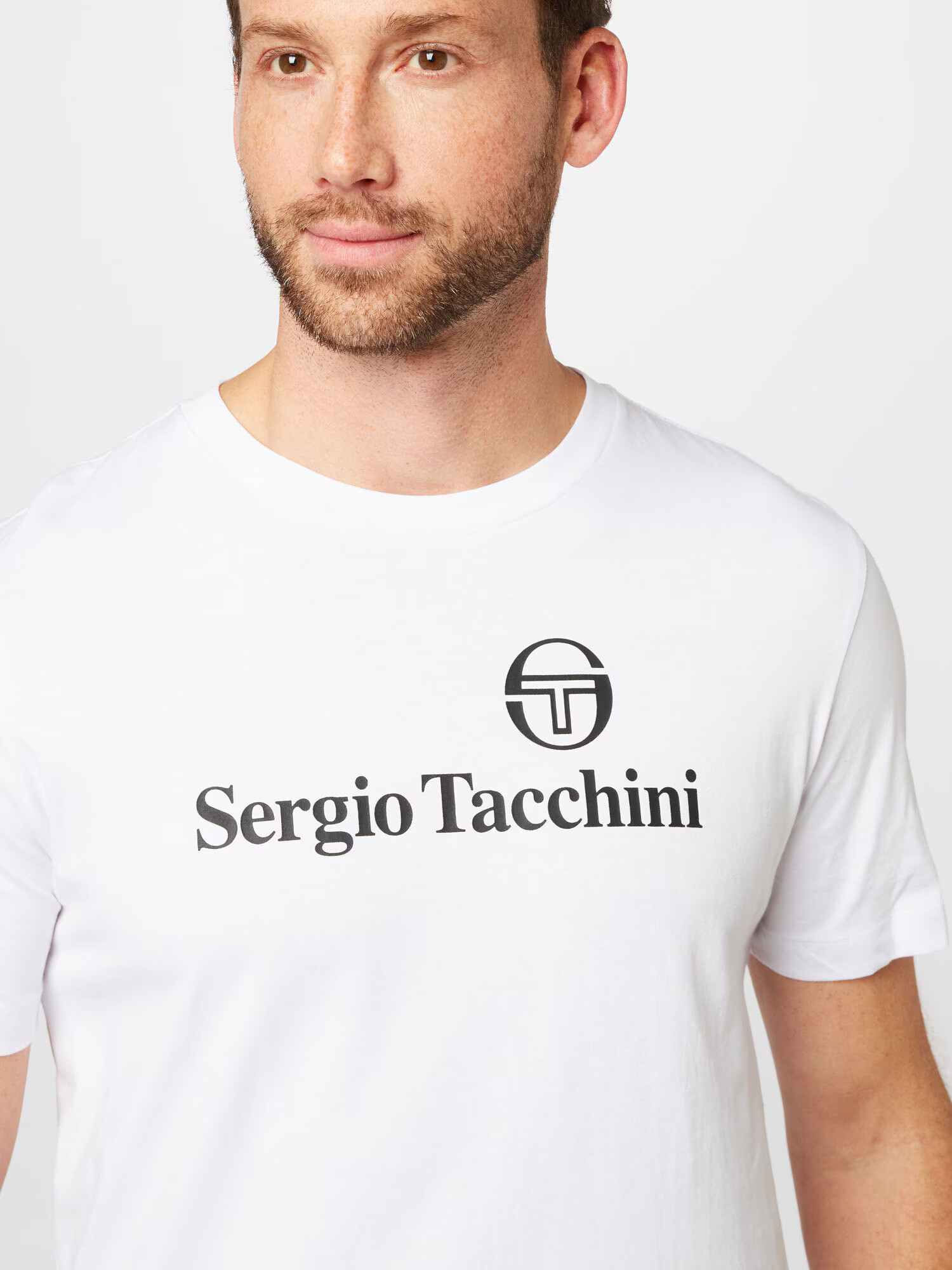 Sergio Tacchini Funkčné tričko 'HERITAGE' čierna / biela - Pepit.sk