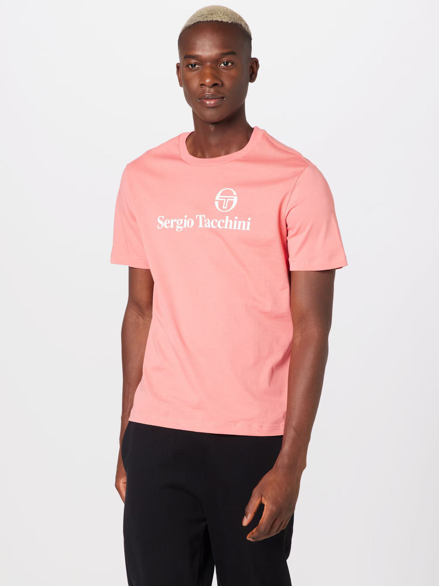 Sergio Tacchini Funkčné tričko rosé / biela - Pepit.sk