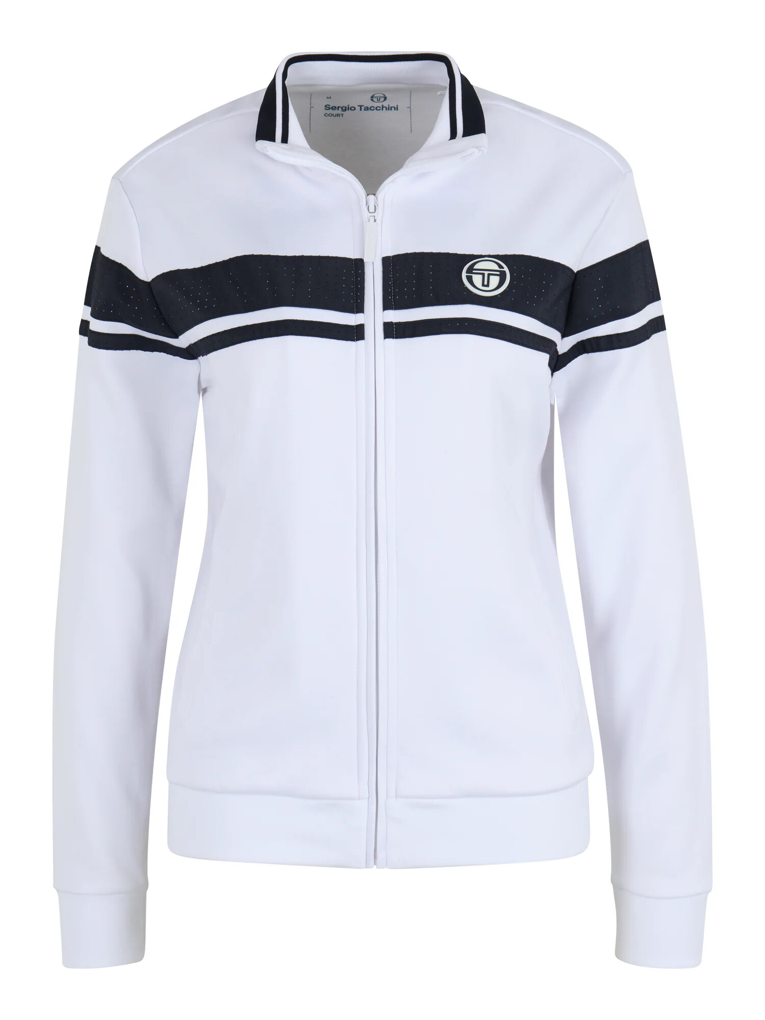 Sergio Tacchini Športová mikina so zipsom námornícka modrá / kamenná / biela - Pepit.sk