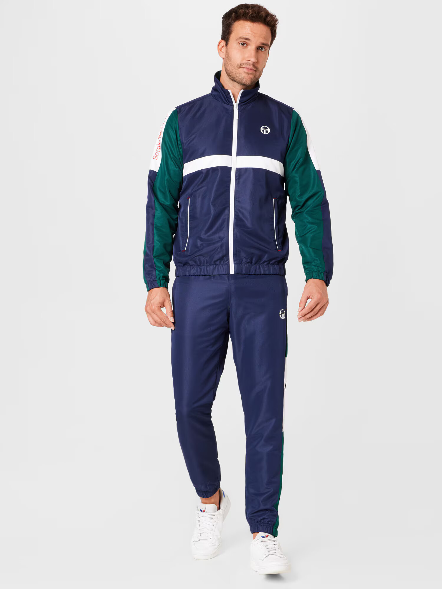 Sergio Tacchini Tréningový komplet 'Ginnico' námornícka modrá / zelená / biela - Pepit.sk