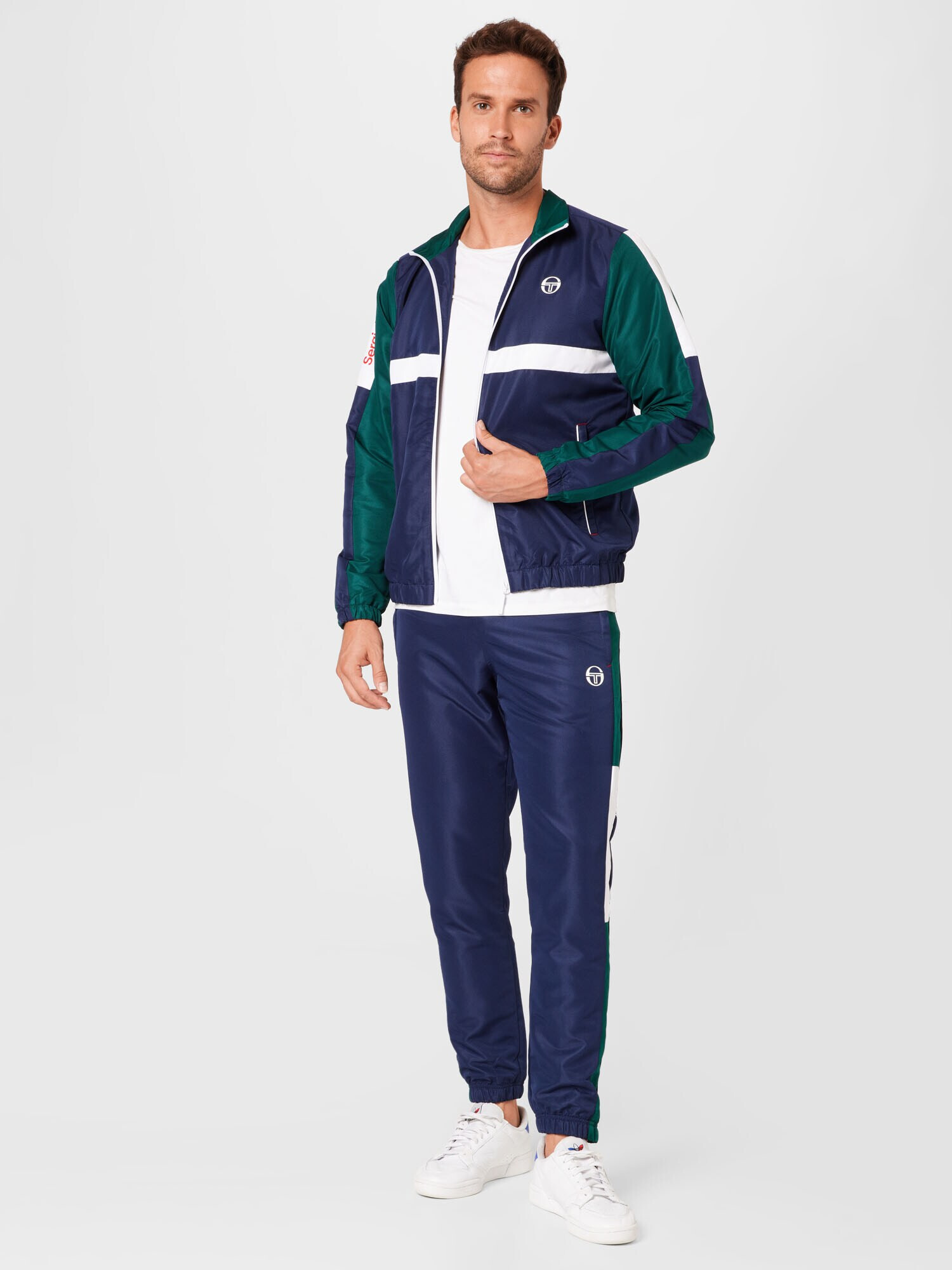 Sergio Tacchini Tréningový komplet 'Ginnico' námornícka modrá / zelená / biela - Pepit.sk