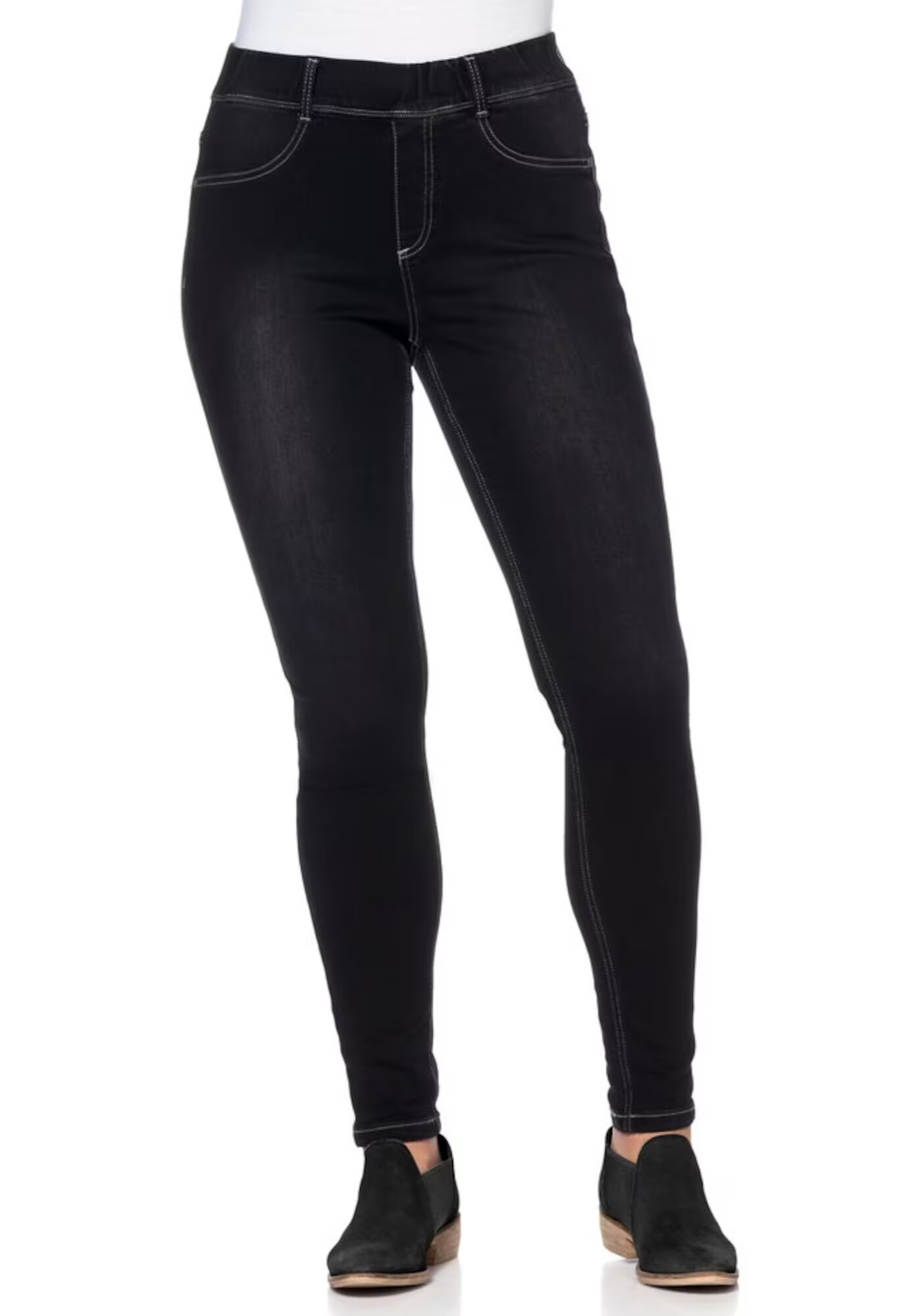 SHEEGO Jeggings 'Die Biker' čierny denim - Pepit.sk