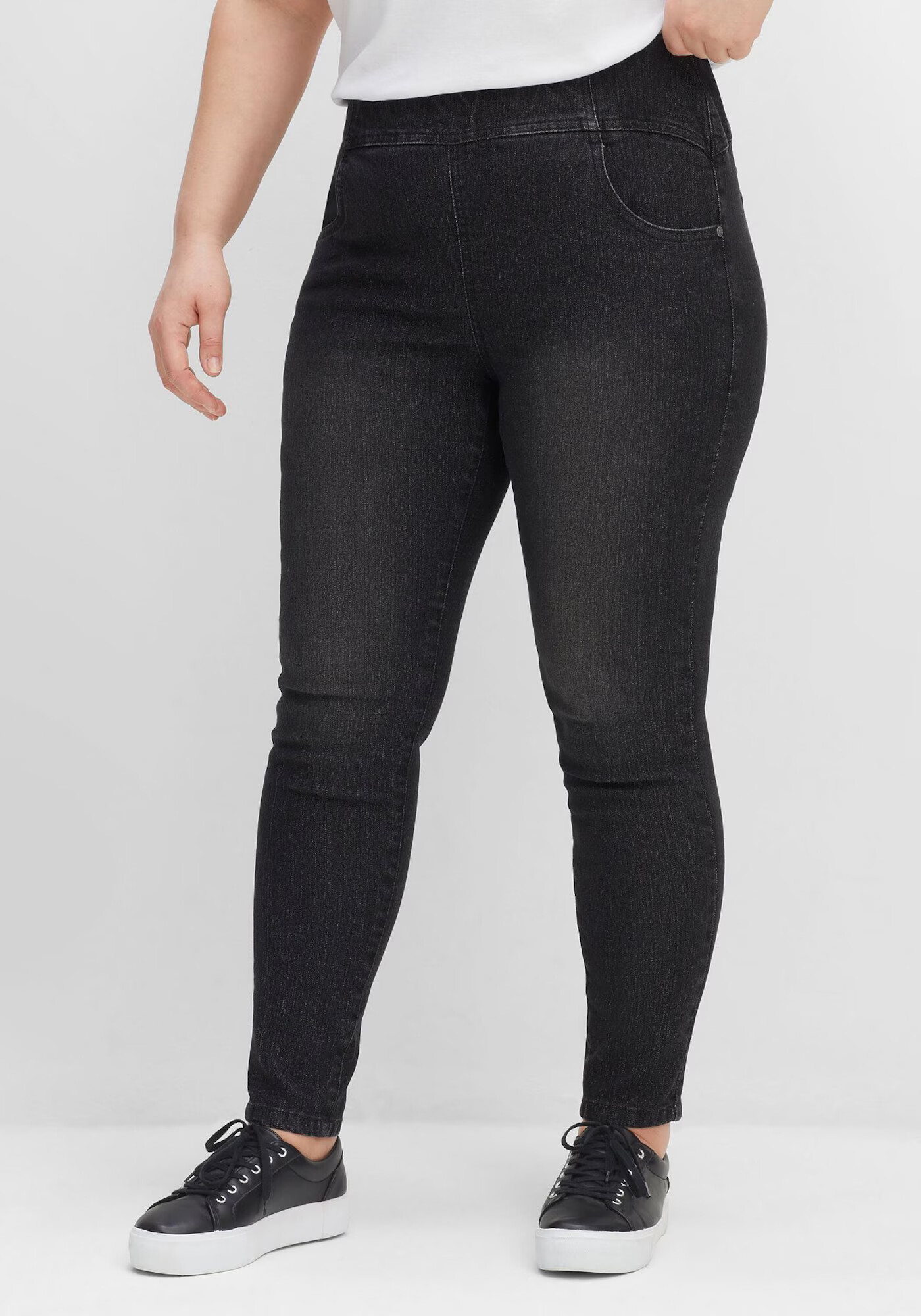 SHEEGO Jeggings čierny denim - Pepit.sk