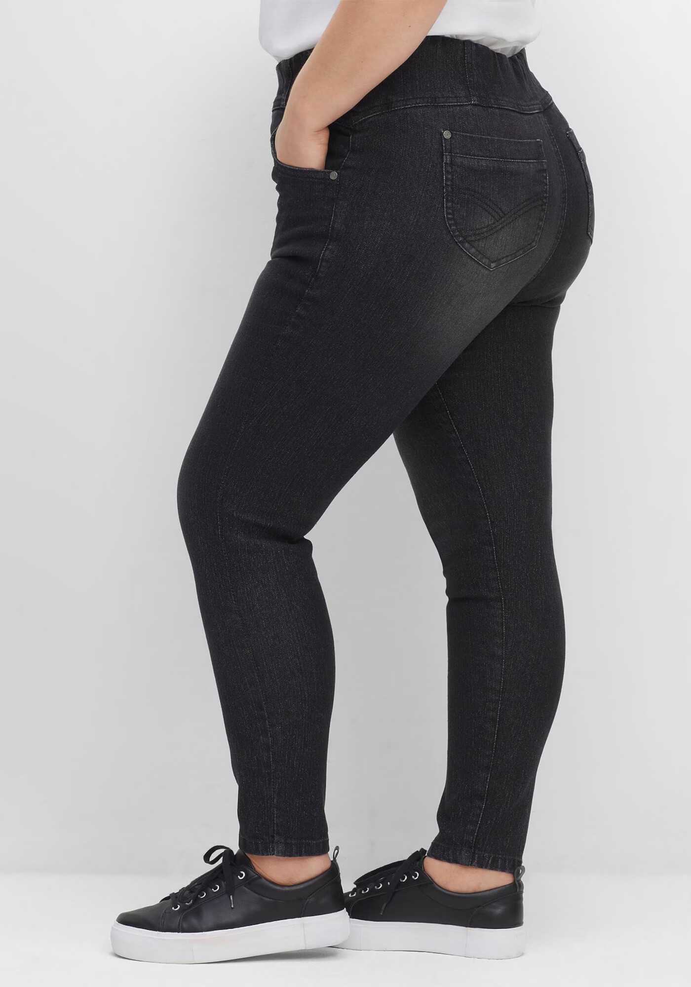 SHEEGO Jeggings čierny denim - Pepit.sk