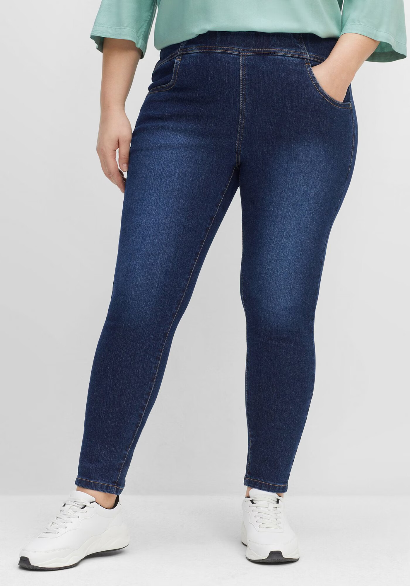 SHEEGO Jeggings modrá denim - Pepit.sk