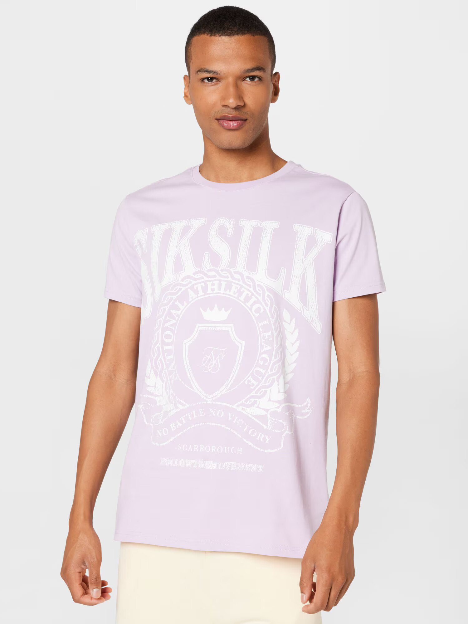 SikSilk Tričko pastelovo fialová / biela - Pepit.sk