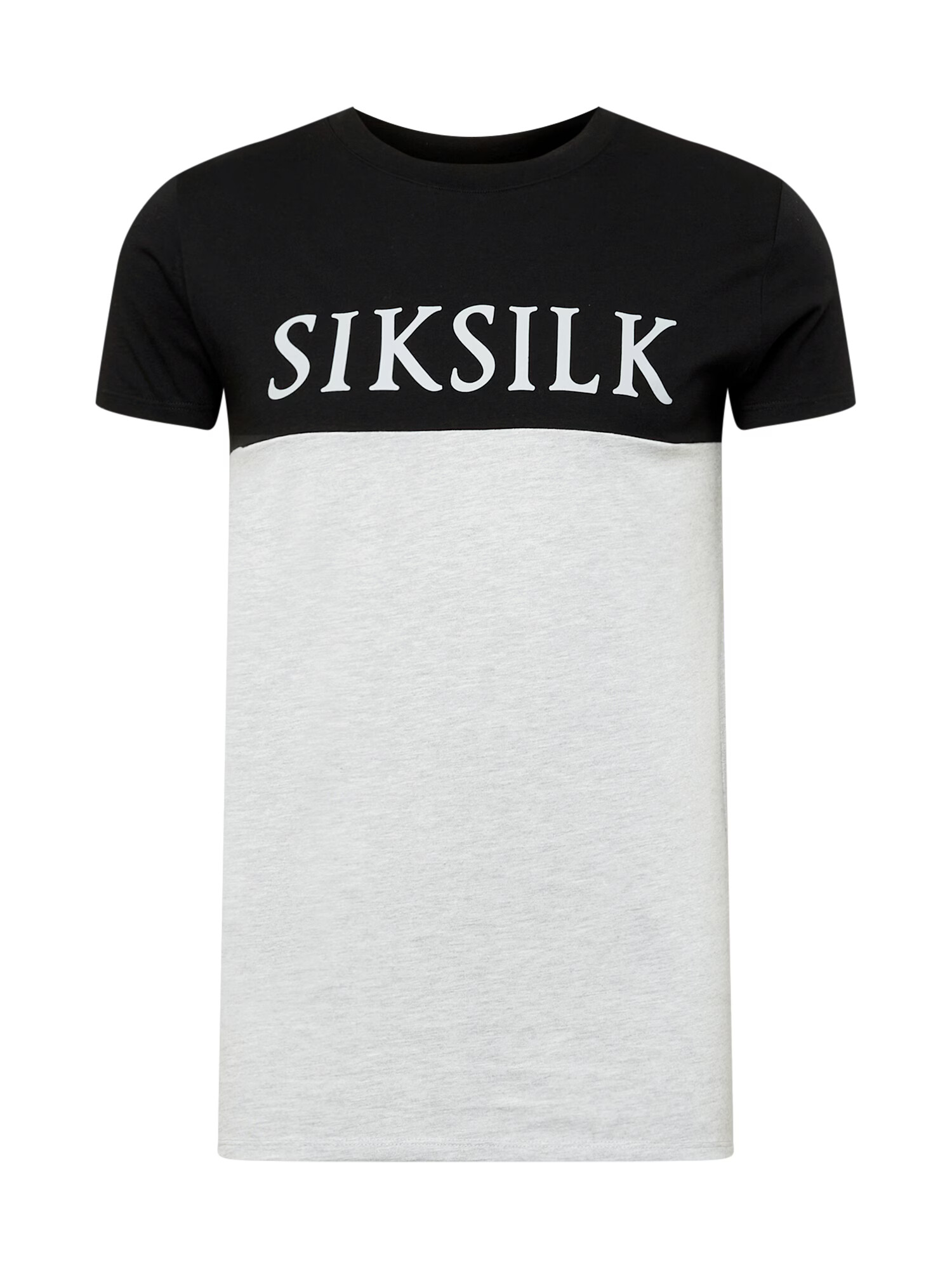 SikSilk Tričko sivá melírovaná / čierna / biela - Pepit.sk