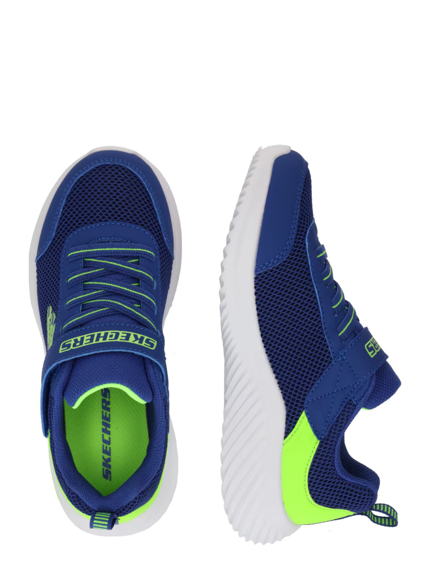 SKECHERS Tenisky 'Bounder-Tech' enciánová / kráľovská modrá / neónovo zelená - Pepit.sk