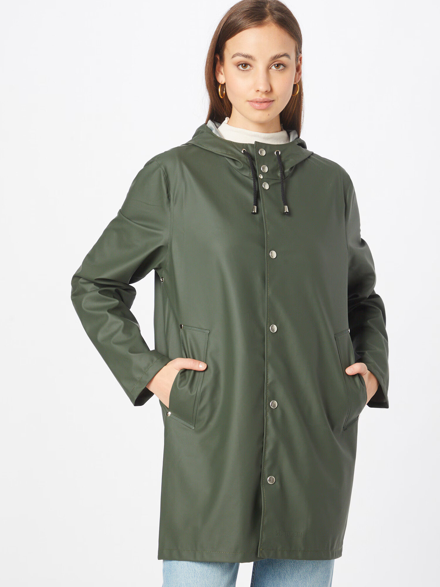 Stutterheim Prechodný kabát 'Stockholm' tmavozelená - Pepit.sk