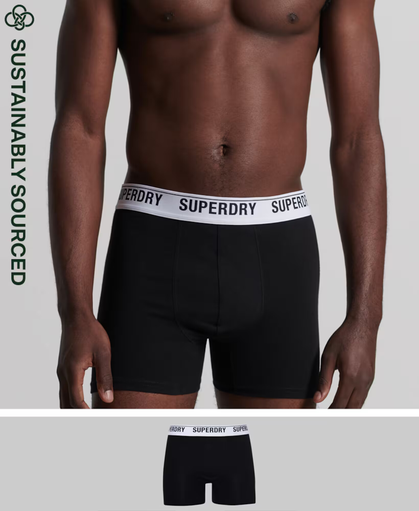 Superdry Boxerky čierna / biela - Pepit.sk