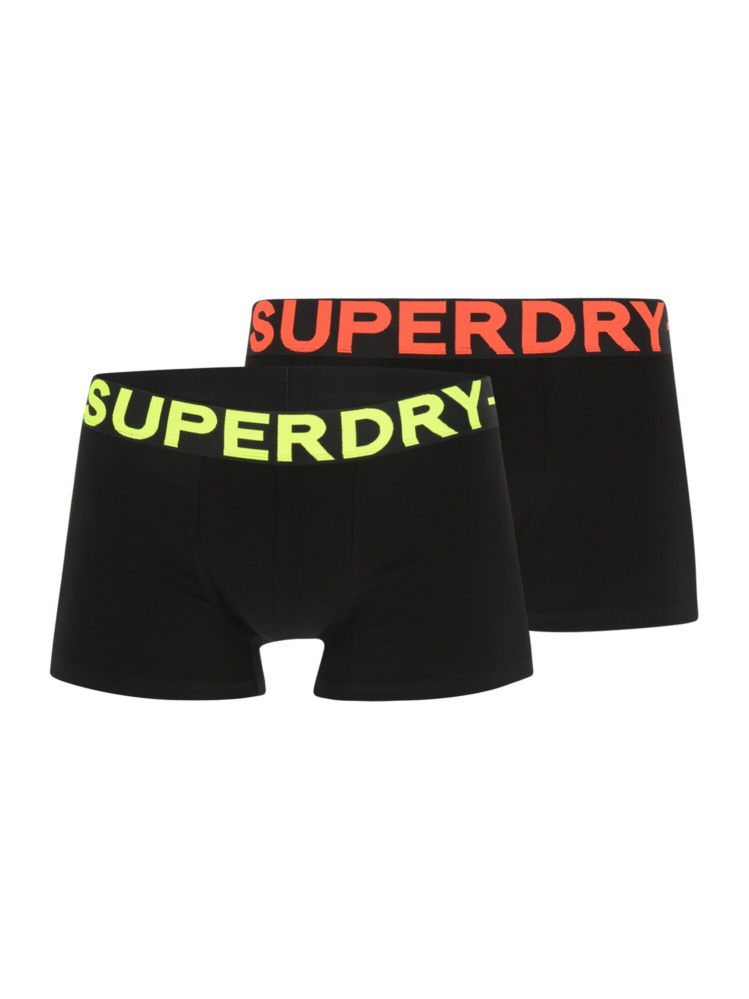 Superdry Boxerky neónovo zelená / koralová / čierna - Pepit.sk