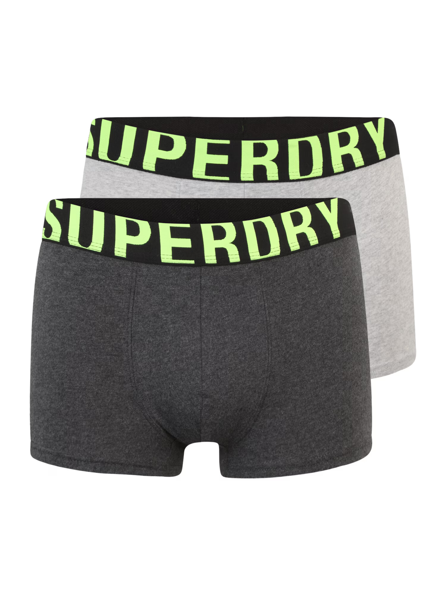 Superdry Boxerky neónovo žltá / sivá / tmavosivá / čierna - Pepit.sk