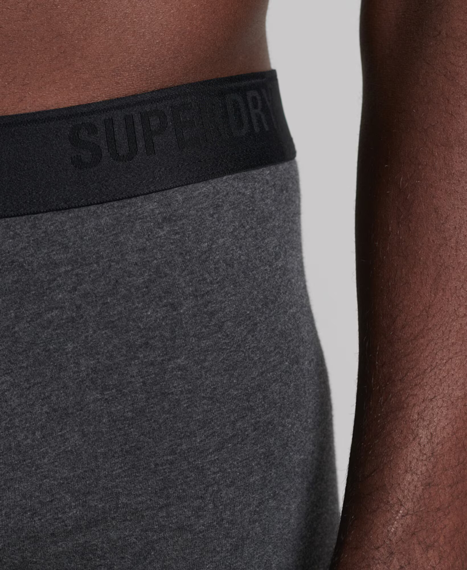 Superdry Boxerky svetlosivá / tmavosivá / čierna - Pepit.sk