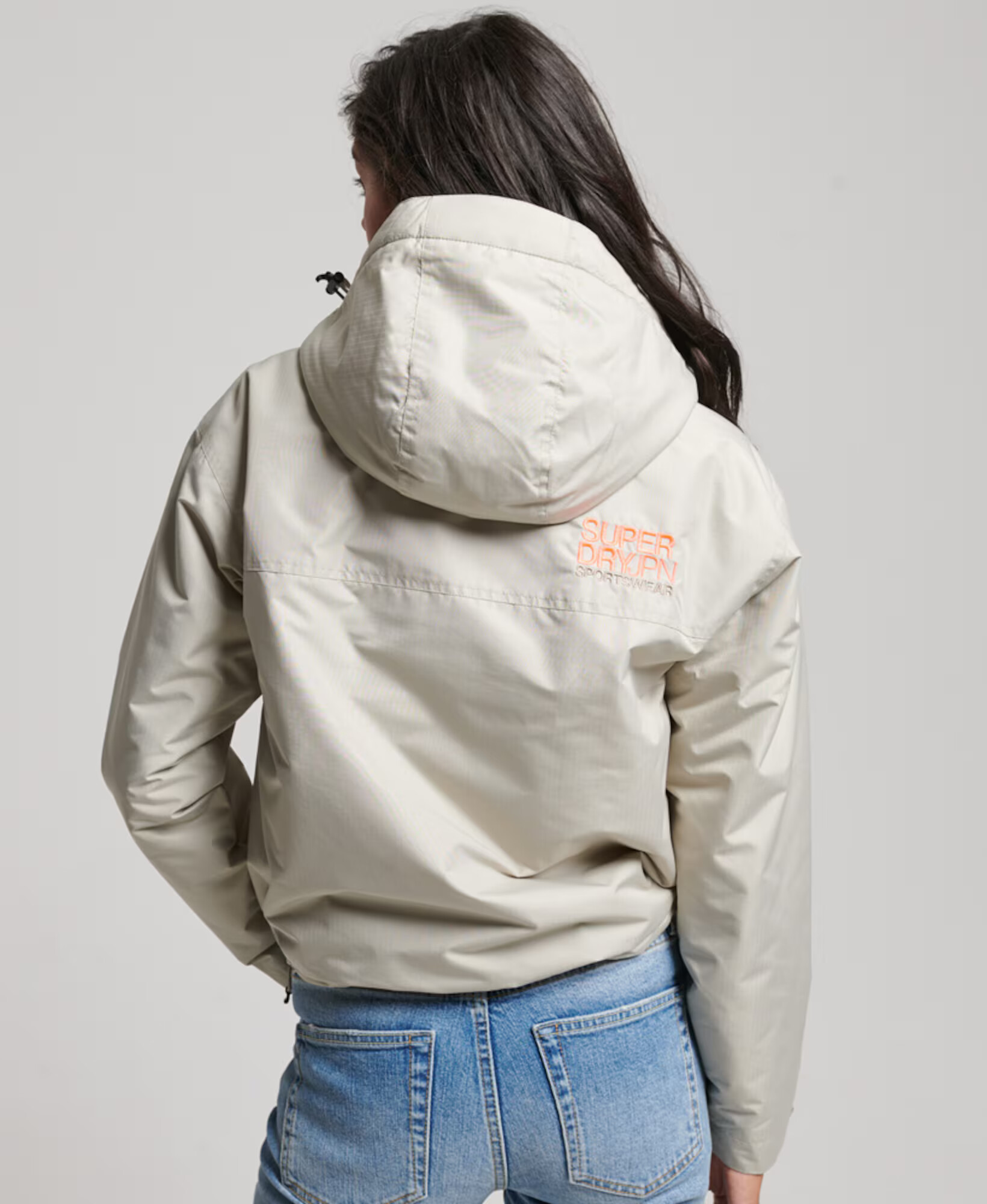 Superdry Funkčná bunda 'SD-Windcheater' svetlosivá / oranžová - Pepit.sk