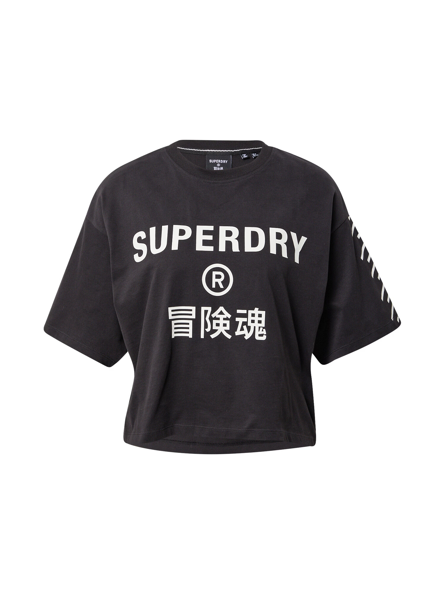 Superdry Funkčné tričko čierna / biela - Pepit.sk